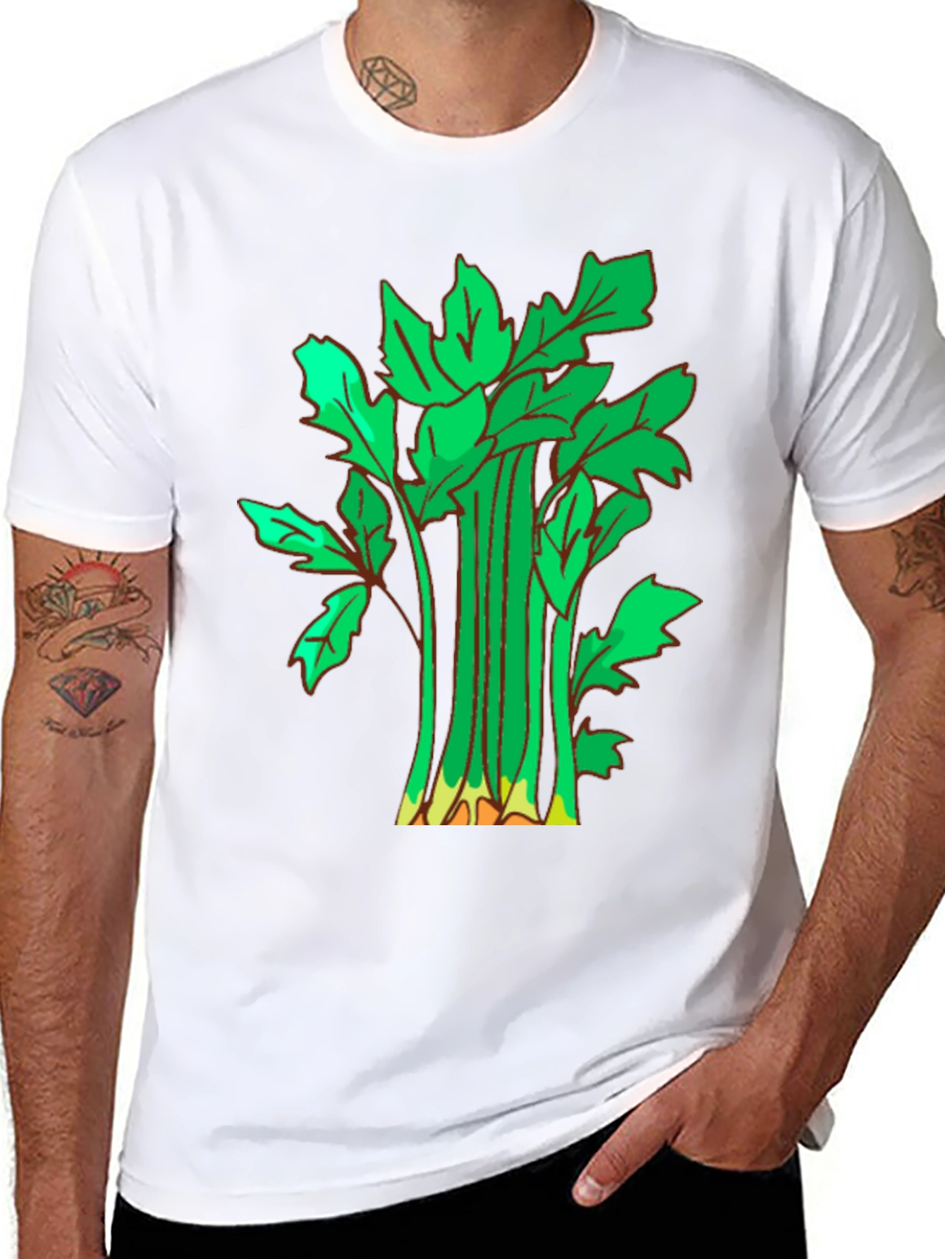 Celery Graphic T-Shirt - Casual Black Tee