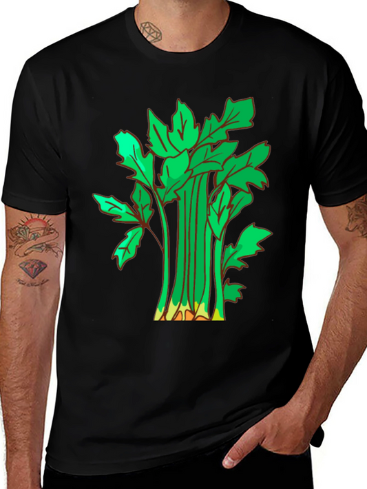 Celery Graphic T-Shirt - Casual Black Tee