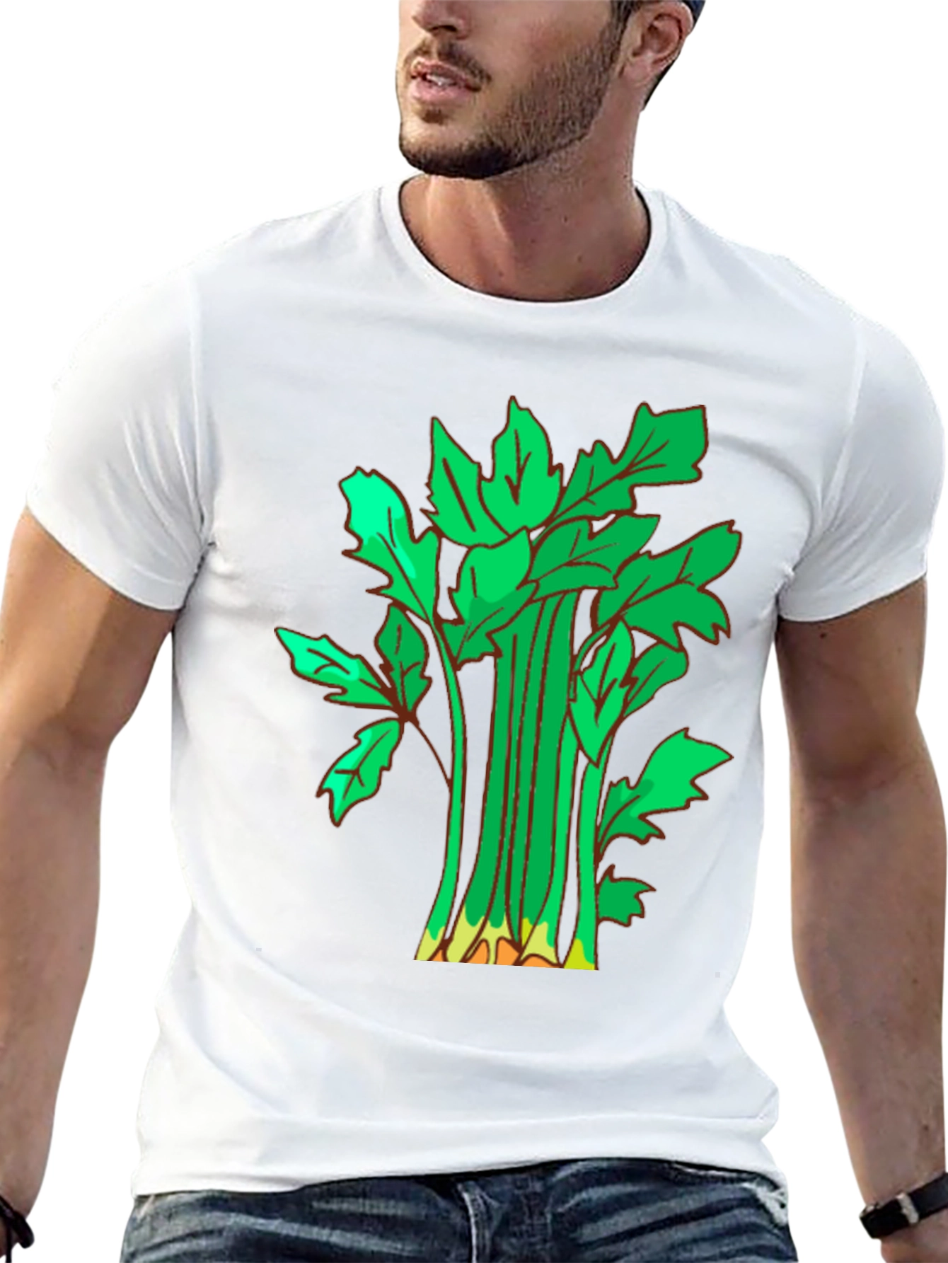 Celery Graphic T-Shirt - Casual Black Tee