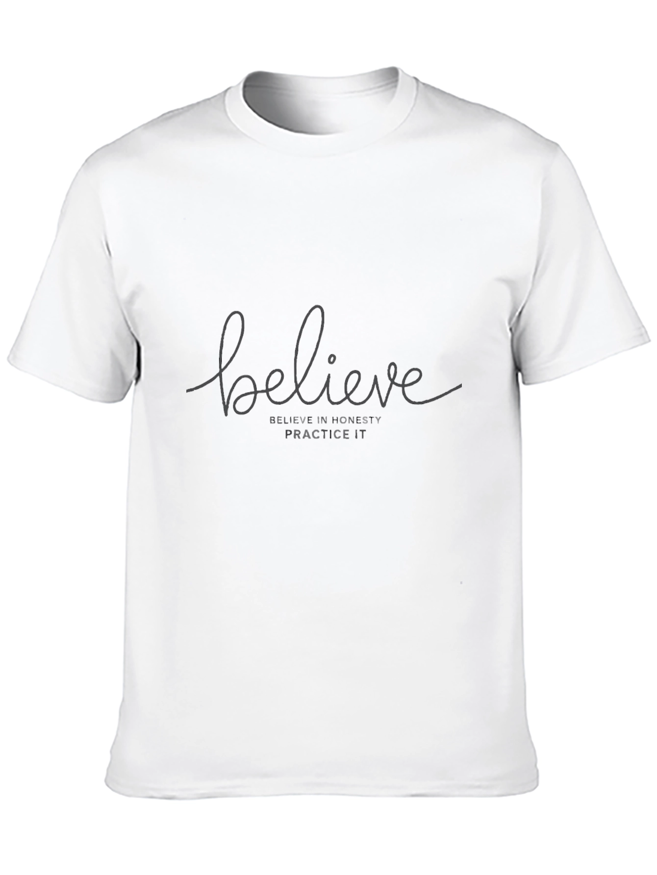 Believe Graphic Tee - Inspirational Black T-Shirt