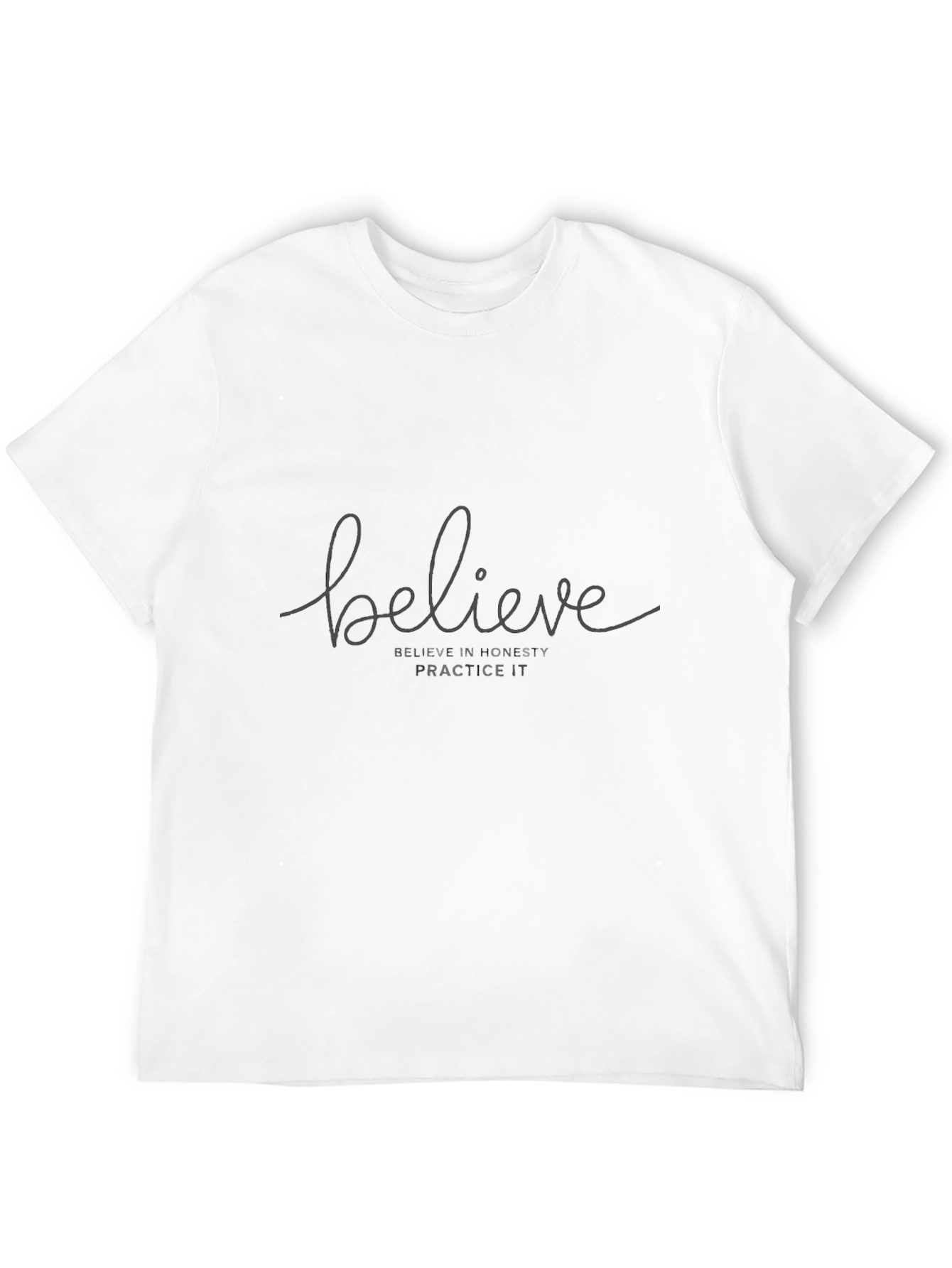 Believe Graphic Tee - Inspirational Black T-Shirt