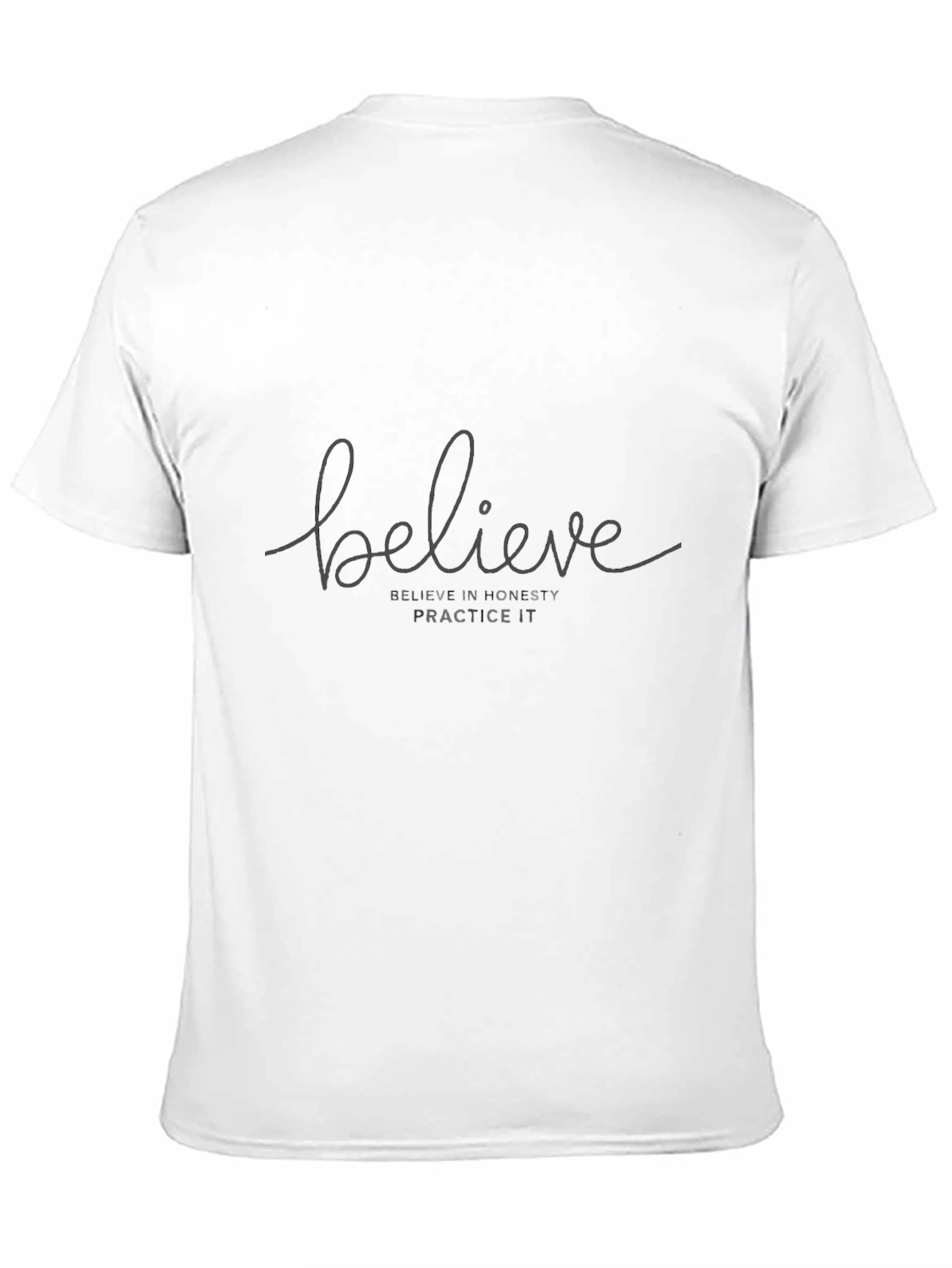 Believe Graphic Tee - Inspirational Black T-Shirt