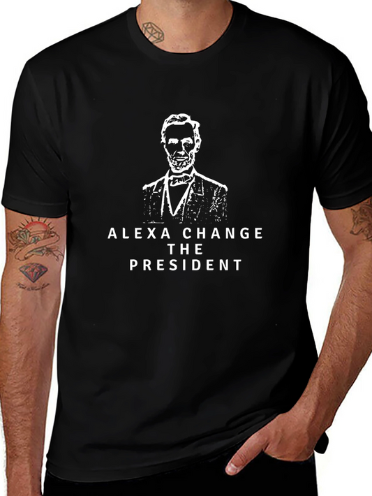 Alexa Change the President Black T-Shirt
