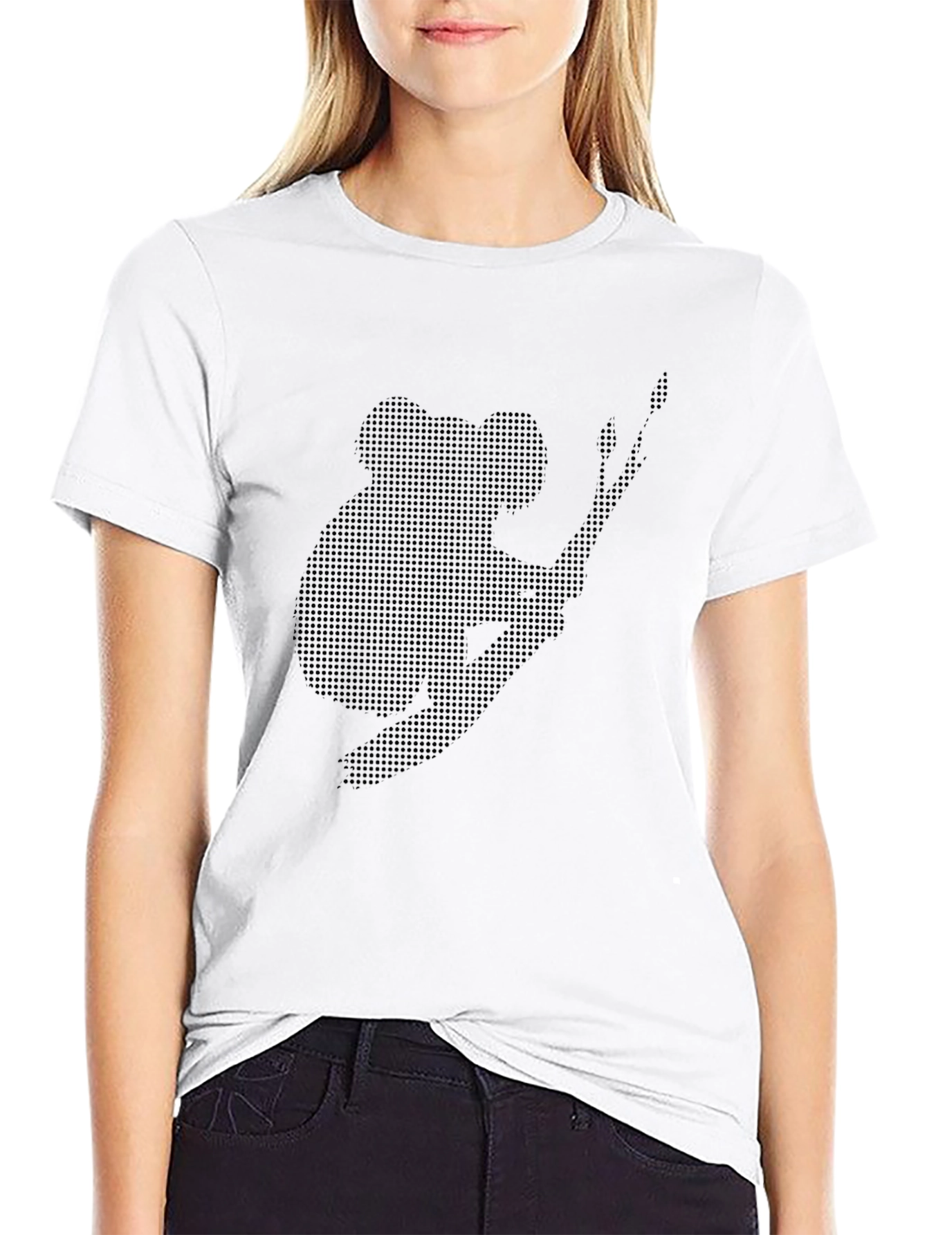 Koala Graphic Print Mens Black T-Shirt