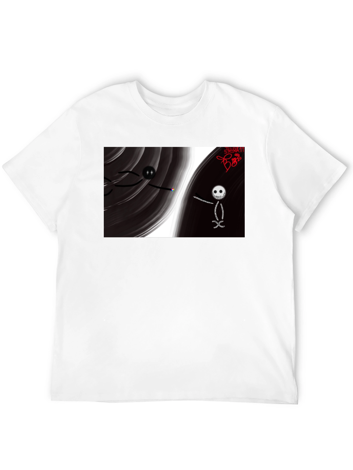 Unique Graphic Print Black T-Shirt