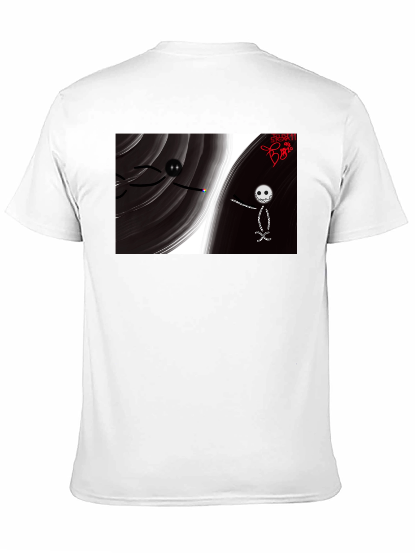 Unique Graphic Print Black T-Shirt