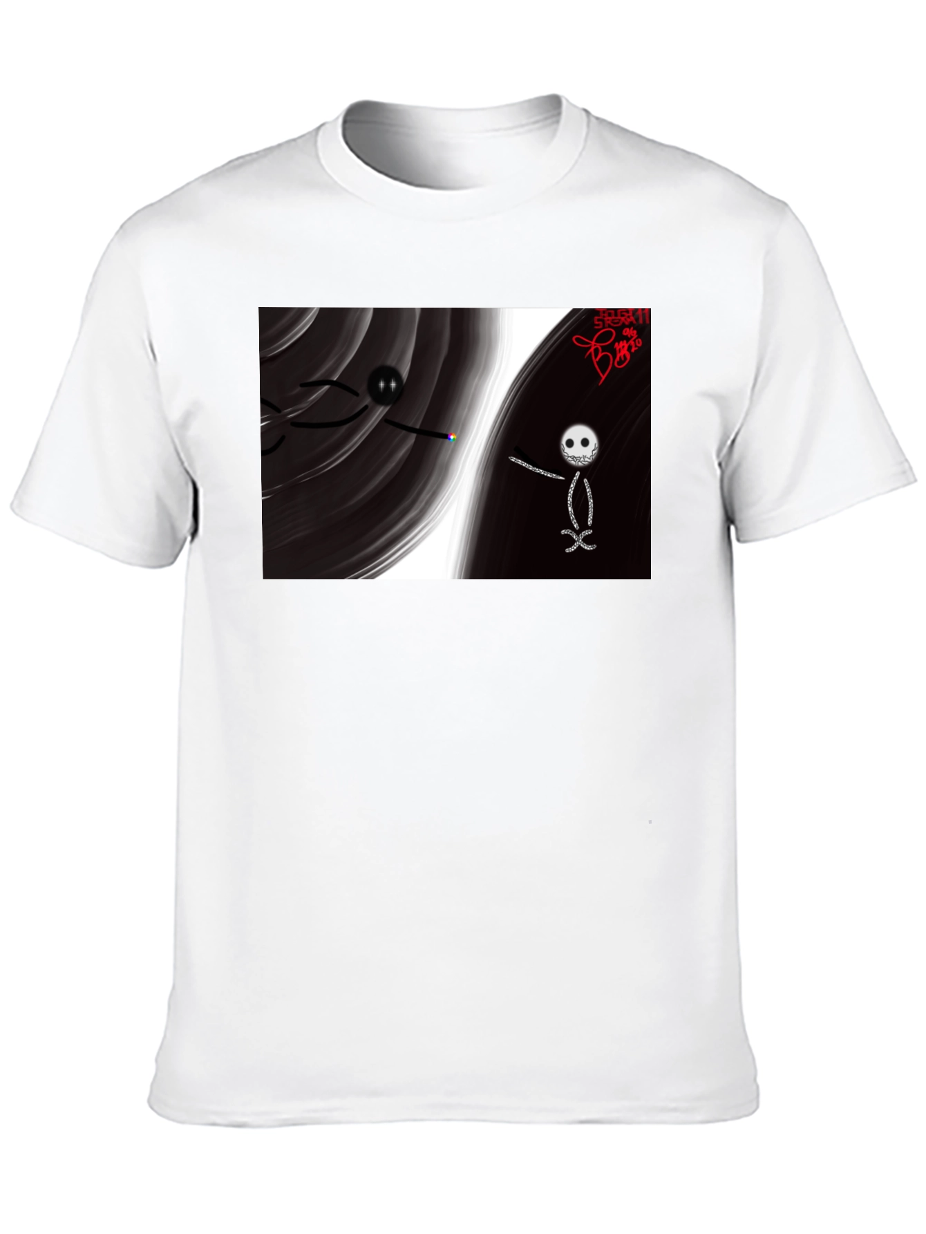 Unique Graphic Print Black T-Shirt