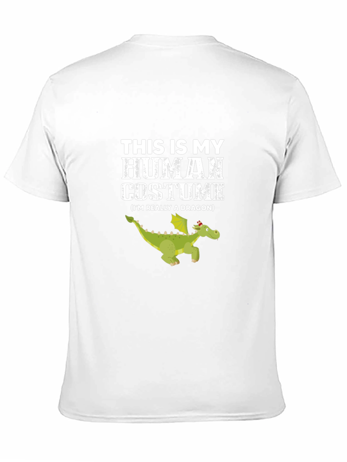 Human Costume Dragon Graphic Tee - Funny Halloween Shirt