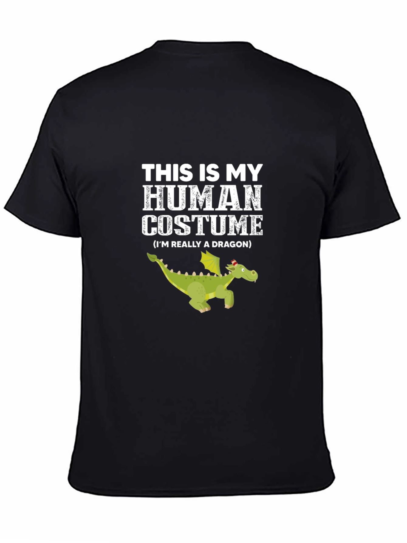 Human Costume Dragon Graphic Tee - Funny Halloween Shirt