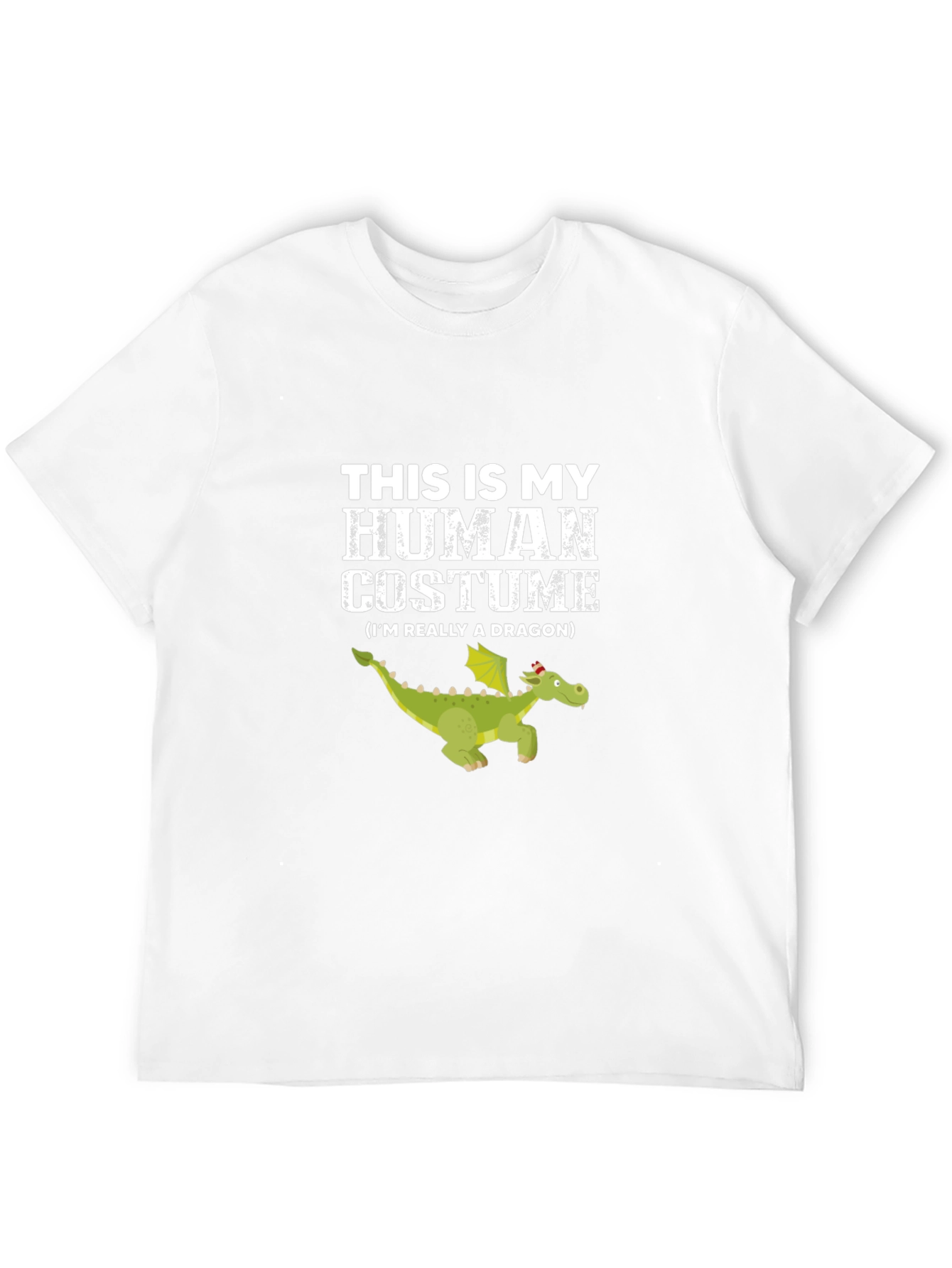 Human Costume Dragon Graphic Tee - Funny Halloween Shirt