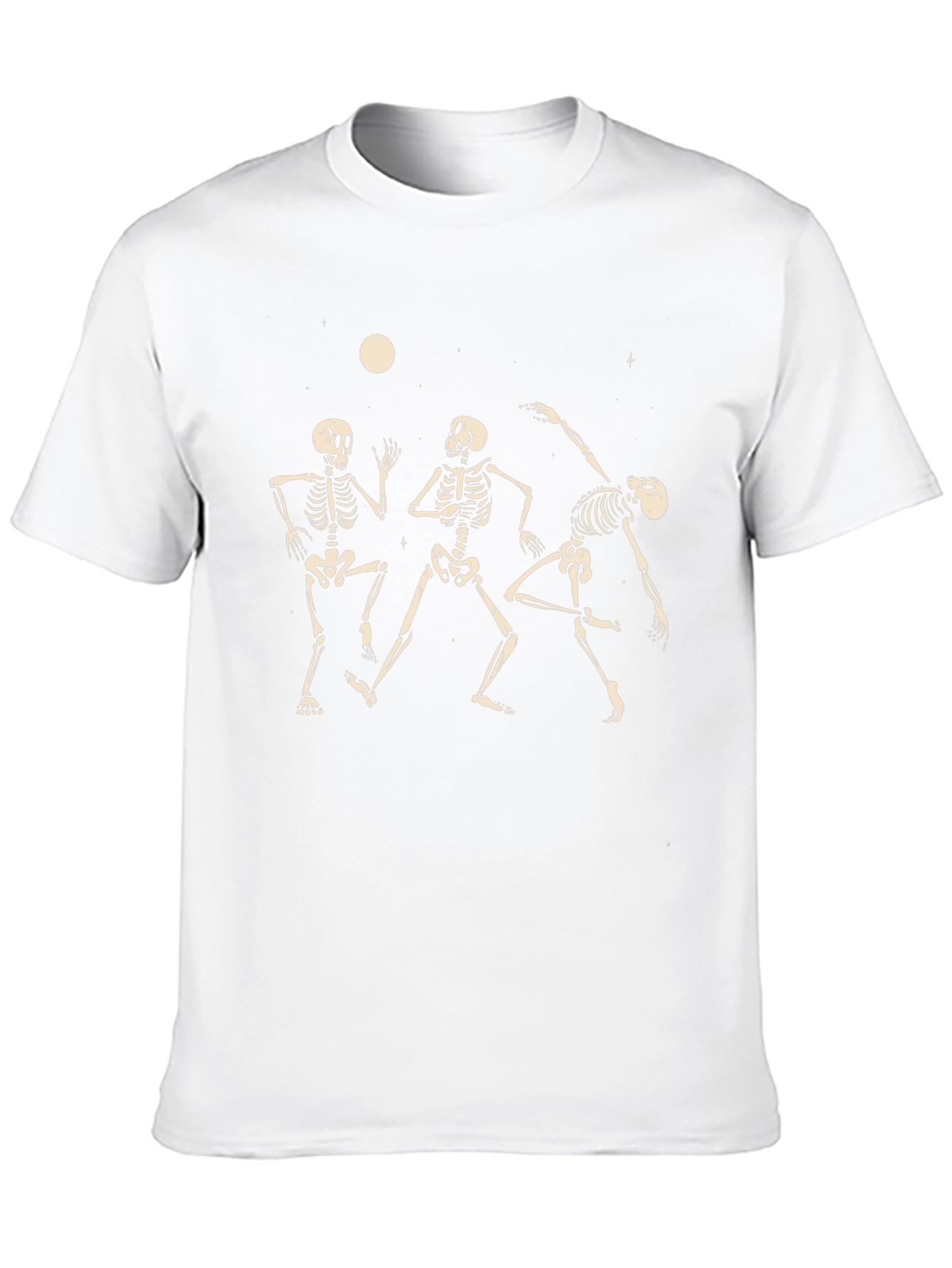 Dancing Skeletons Graphic Tee - Black Cotton T-Shirt
