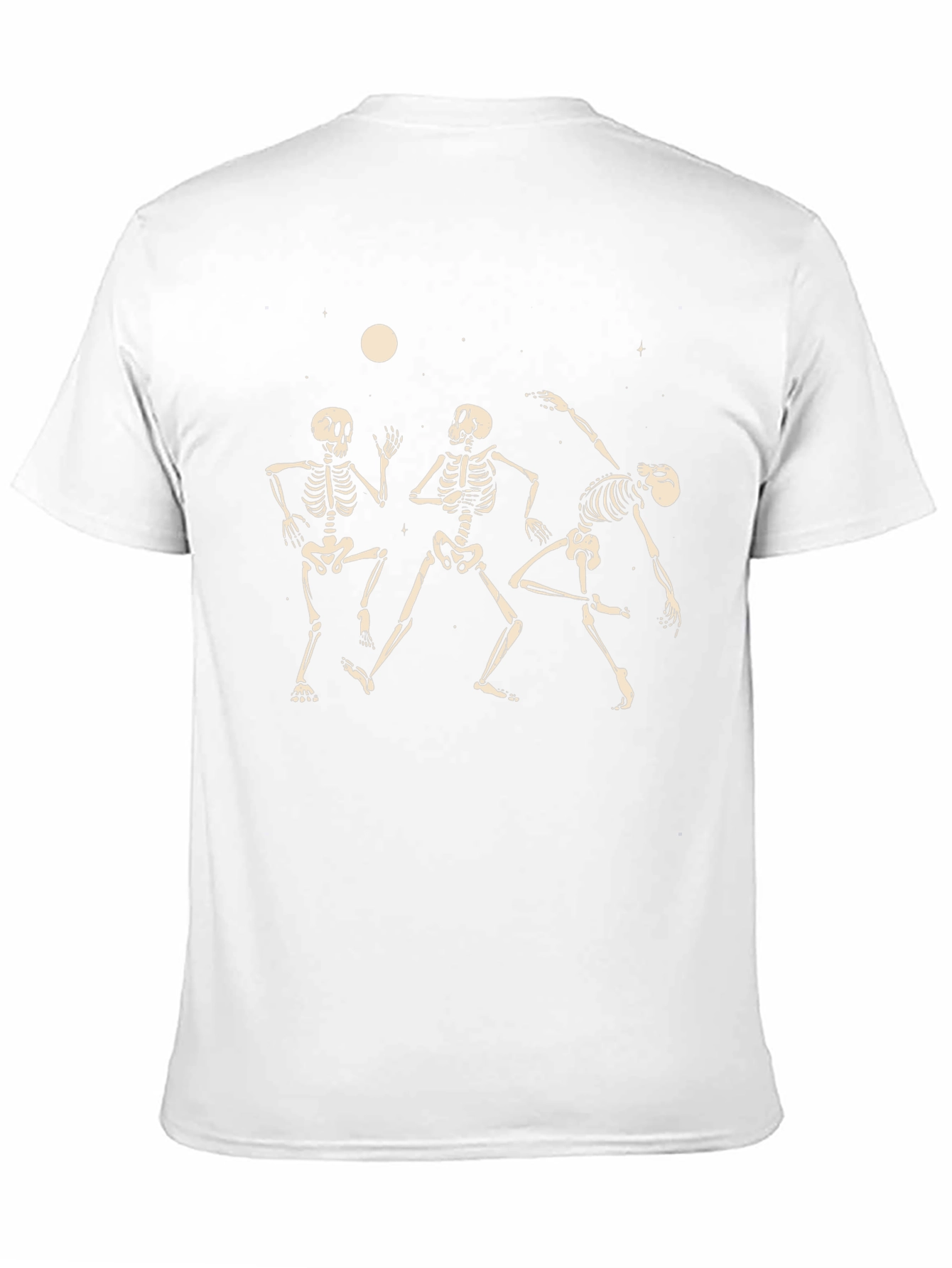 Dancing Skeletons Graphic Tee - Black Cotton T-Shirt