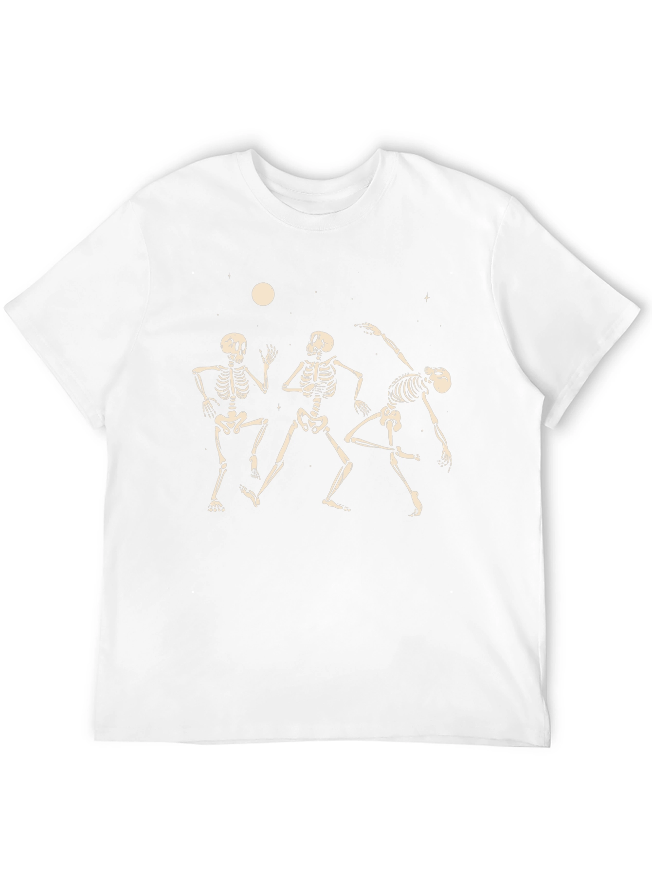 Dancing Skeletons Graphic Tee - Black Cotton T-Shirt