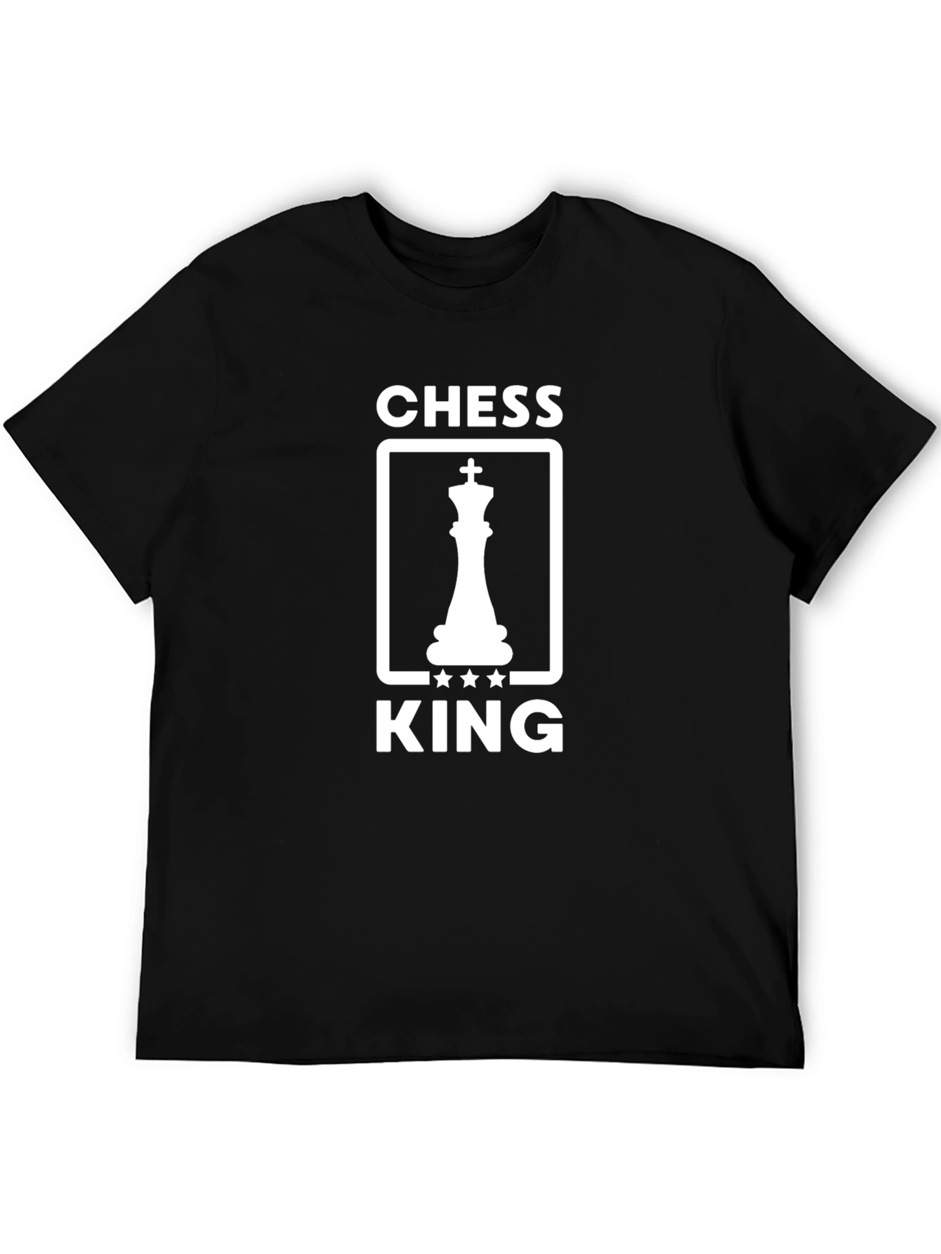 Chess King Graphic T-Shirt - Black Cotton Tee