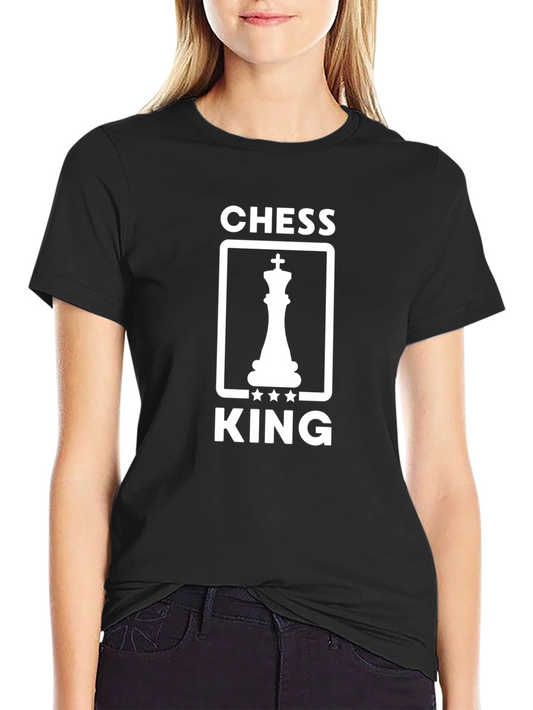 Chess King Graphic T-Shirt - Black Cotton Tee