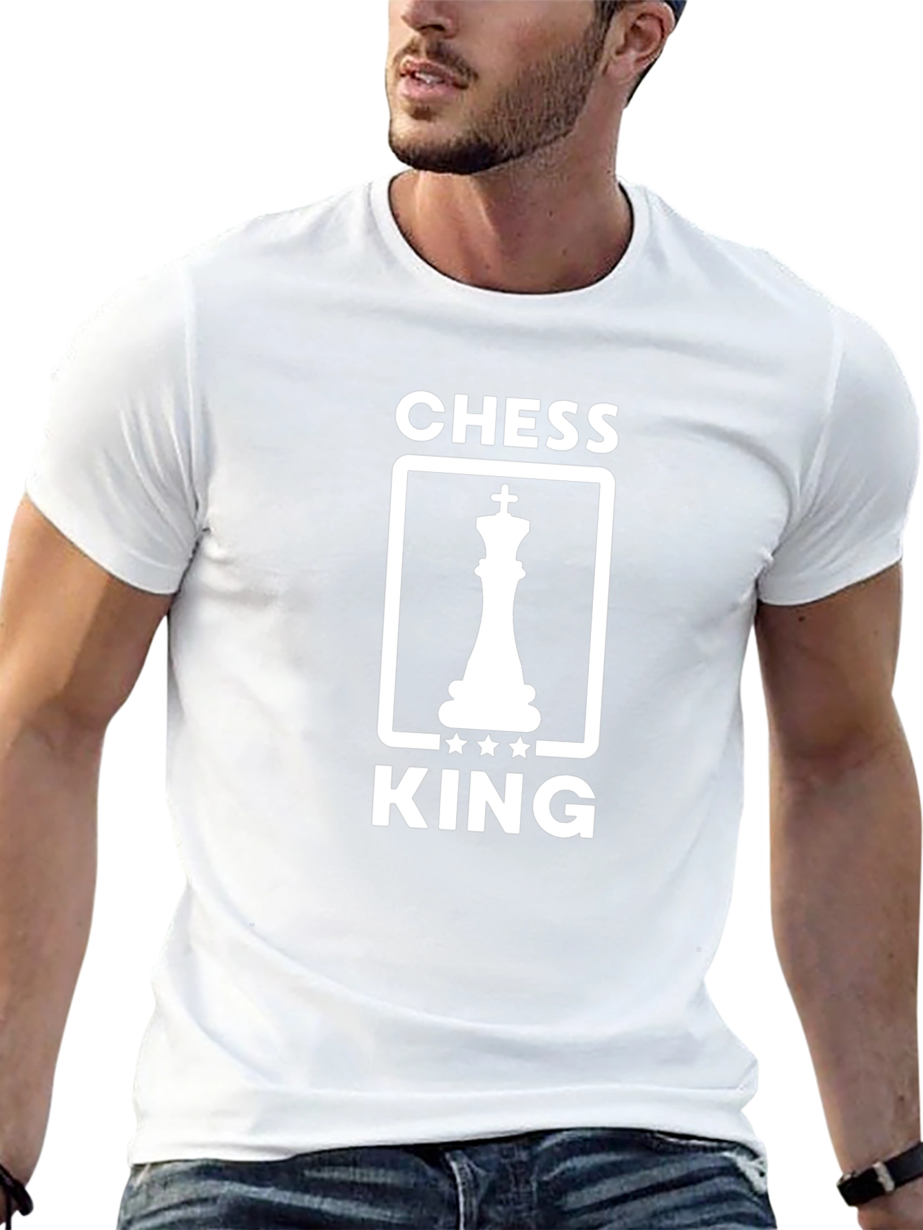 Chess King Graphic T-Shirt - Black Cotton Tee