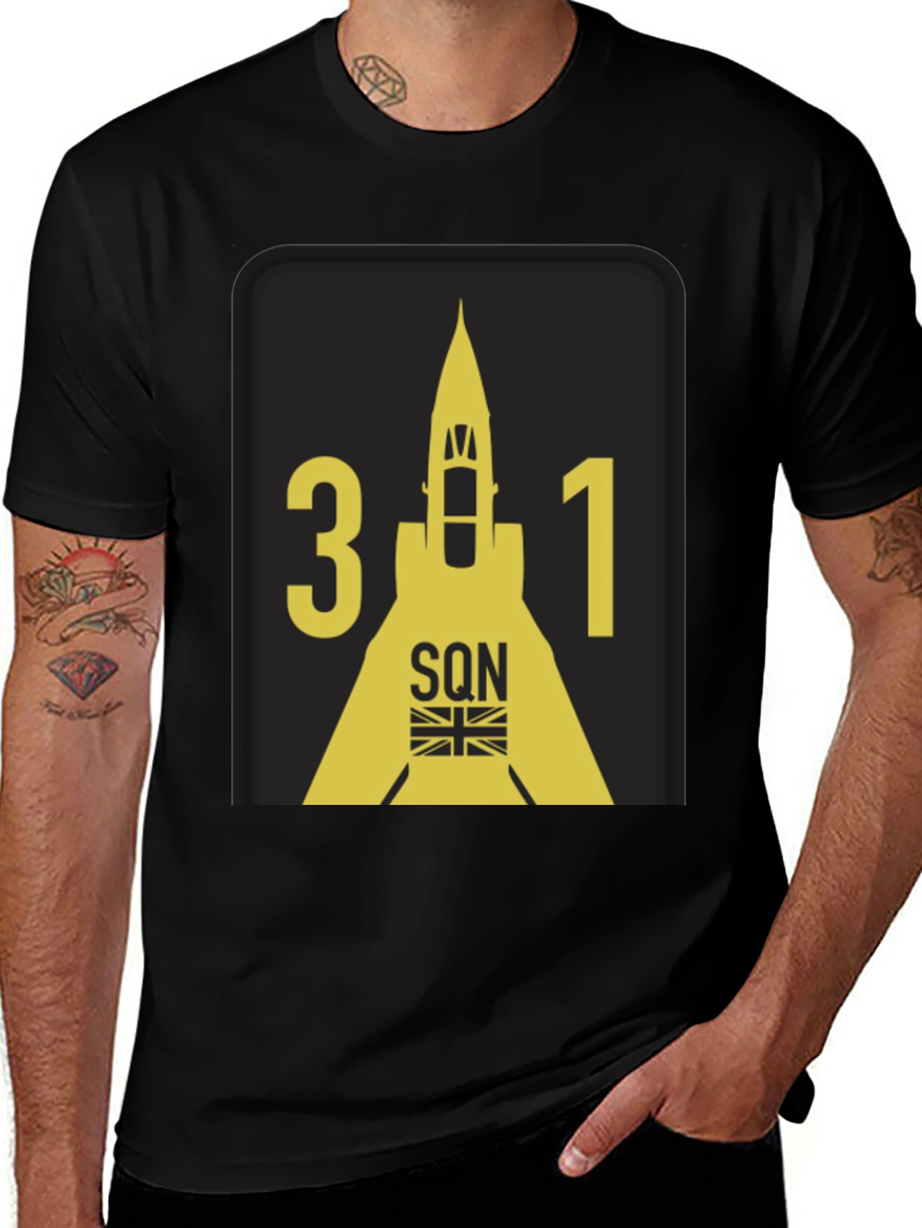 31 Squadron T-Shirt - Black Graphic Tee
