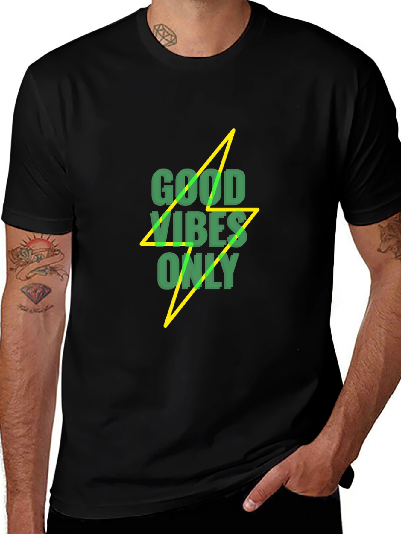 Good Vibes Only Graphic Tee - Stylish Mens T-Shirt