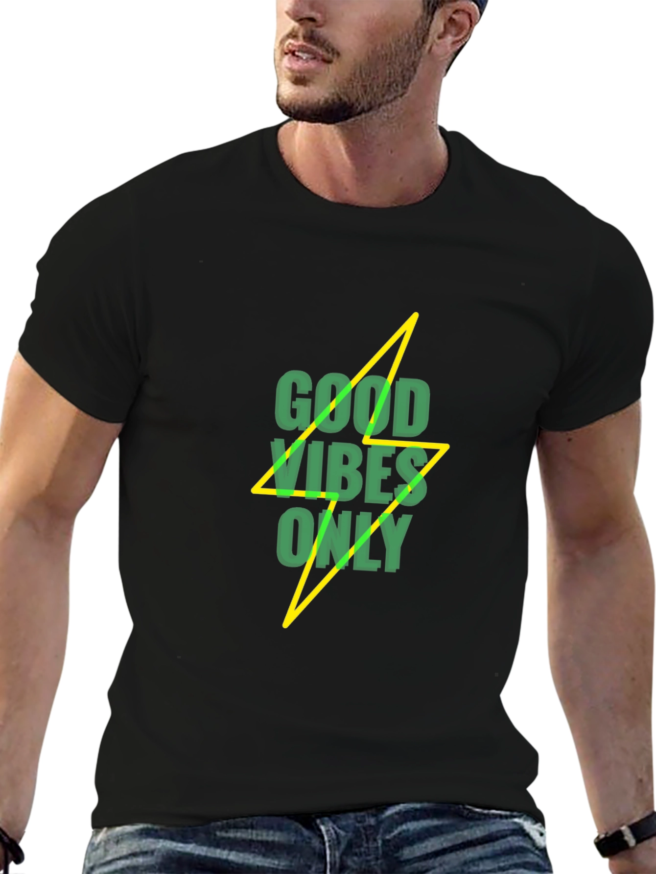 Good Vibes Only Graphic Tee - Stylish Mens T-Shirt
