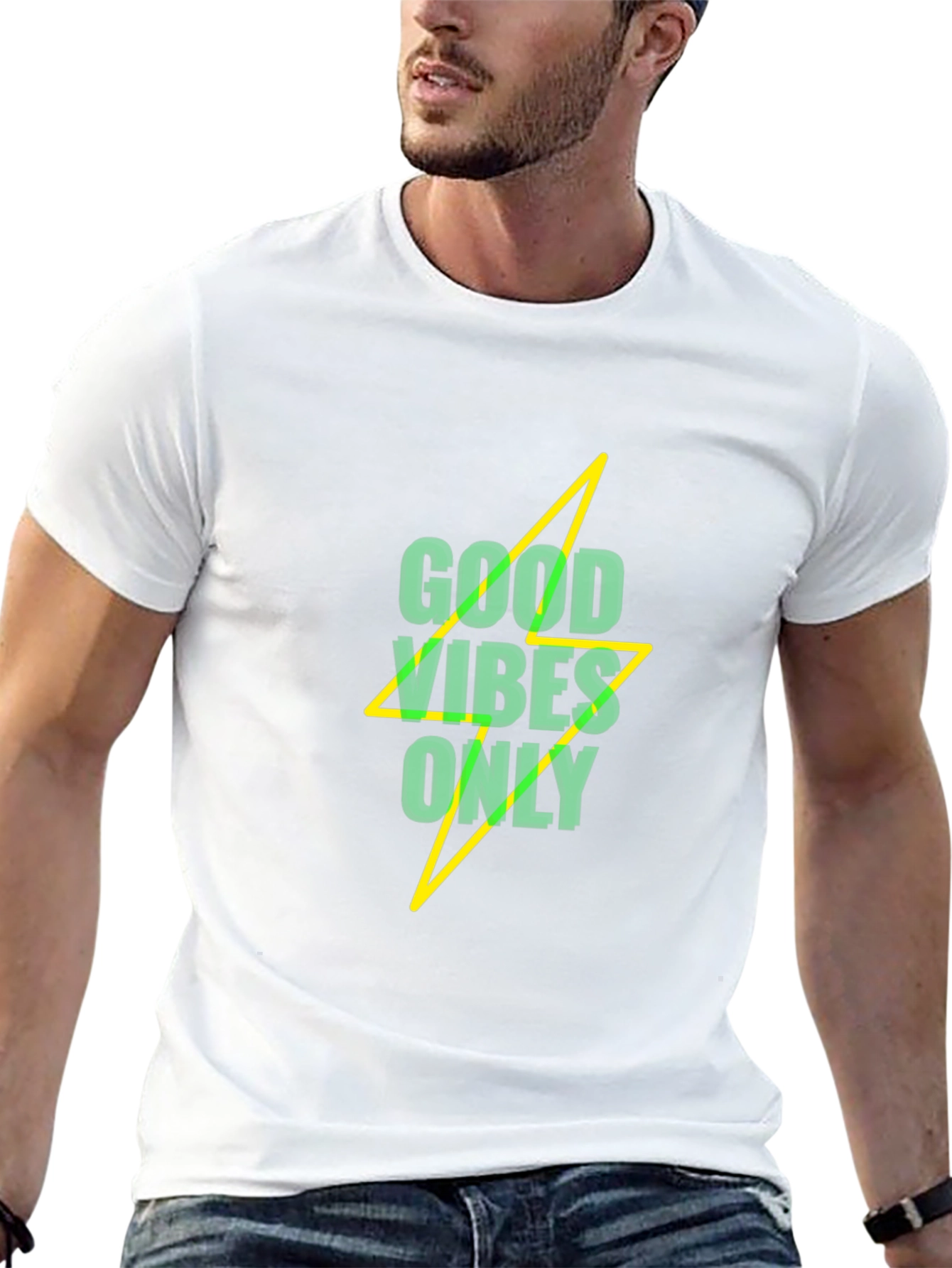 Good Vibes Only Graphic Tee - Stylish Mens T-Shirt