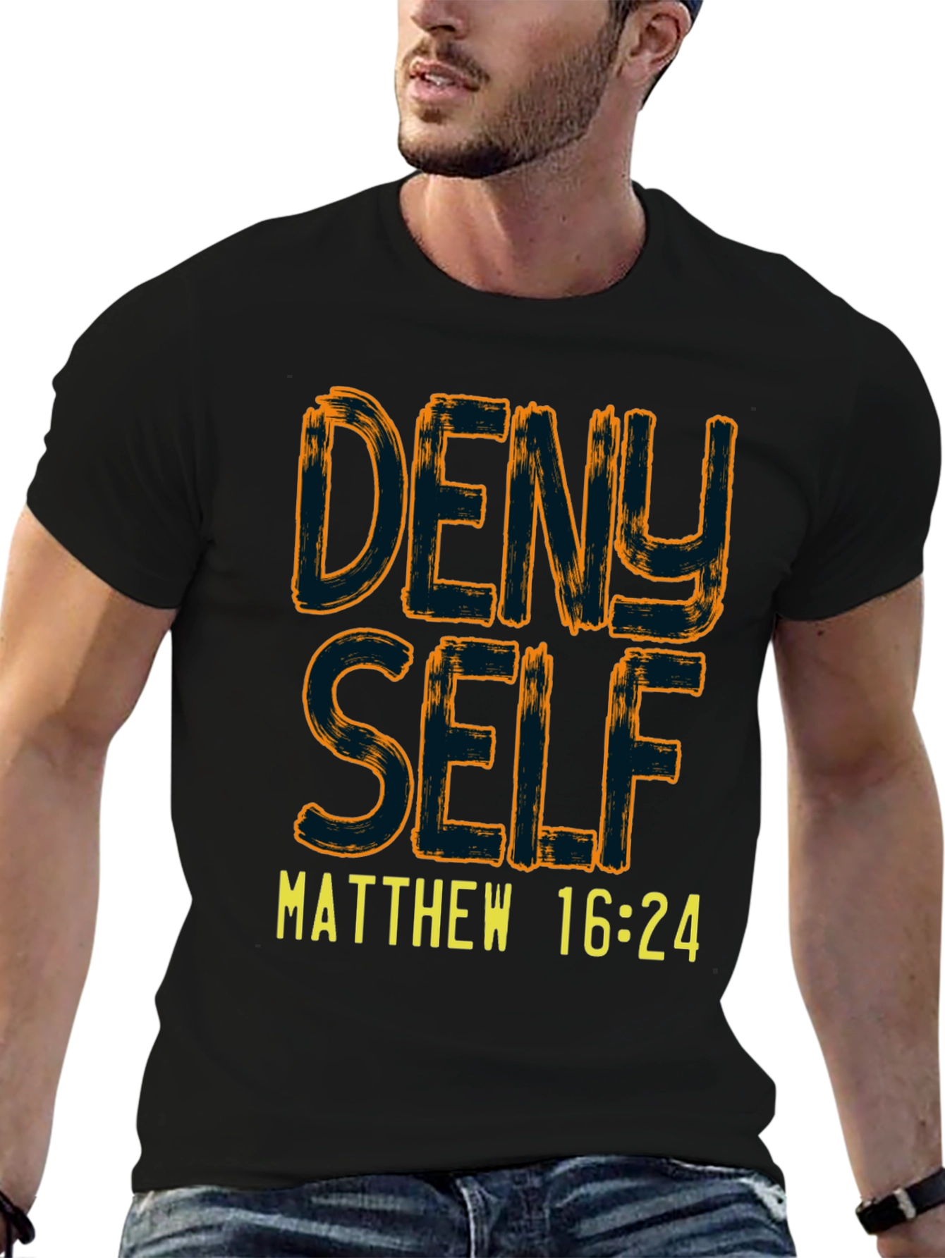 Deny Self T-Shirt - Matthew 16:24 Christian Tee