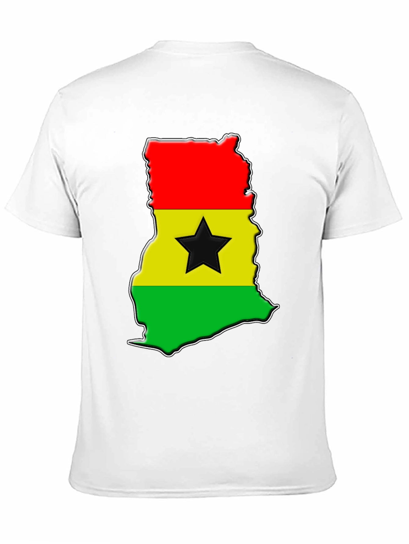 Ghana Flag Map T-Shirt - Graphic Tee