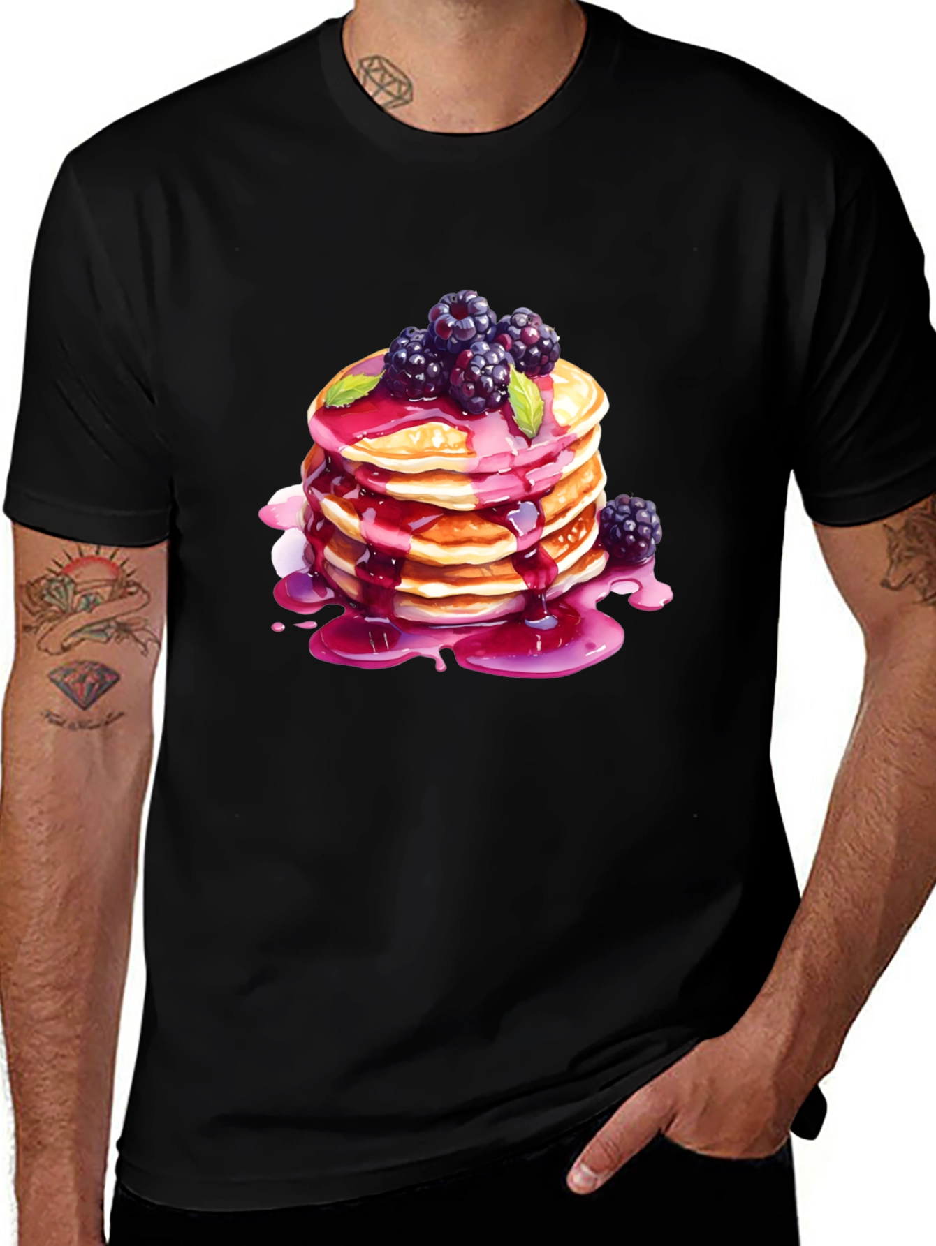 Pancake Stack Graphic T-Shirt