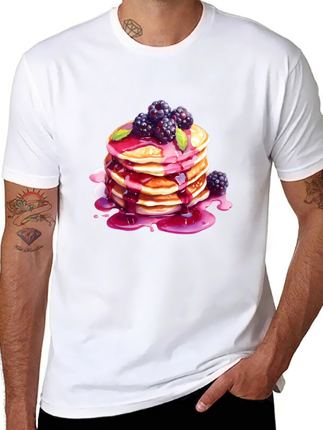 Pancake Stack Graphic T-Shirt