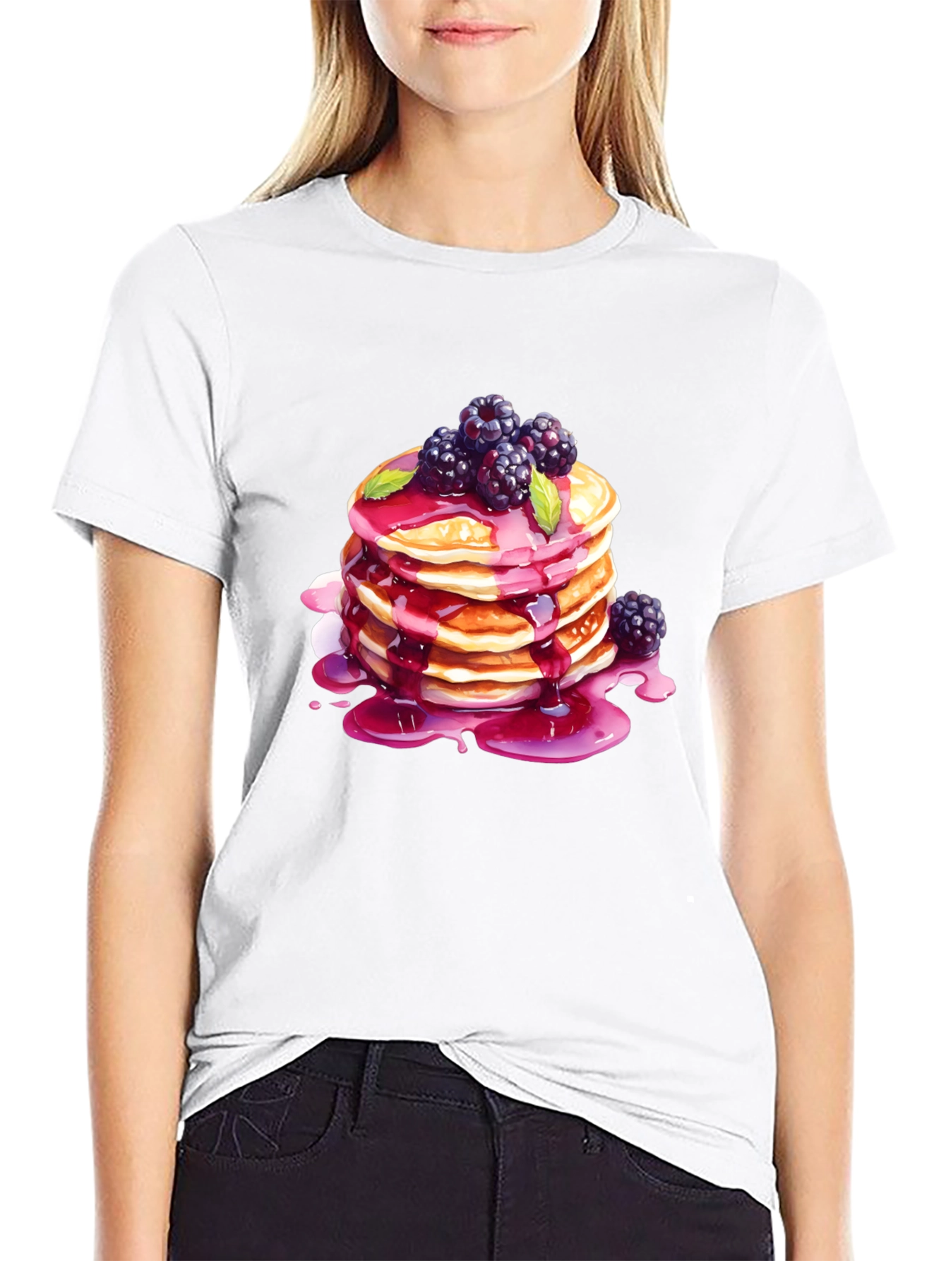 Pancake Stack Graphic T-Shirt