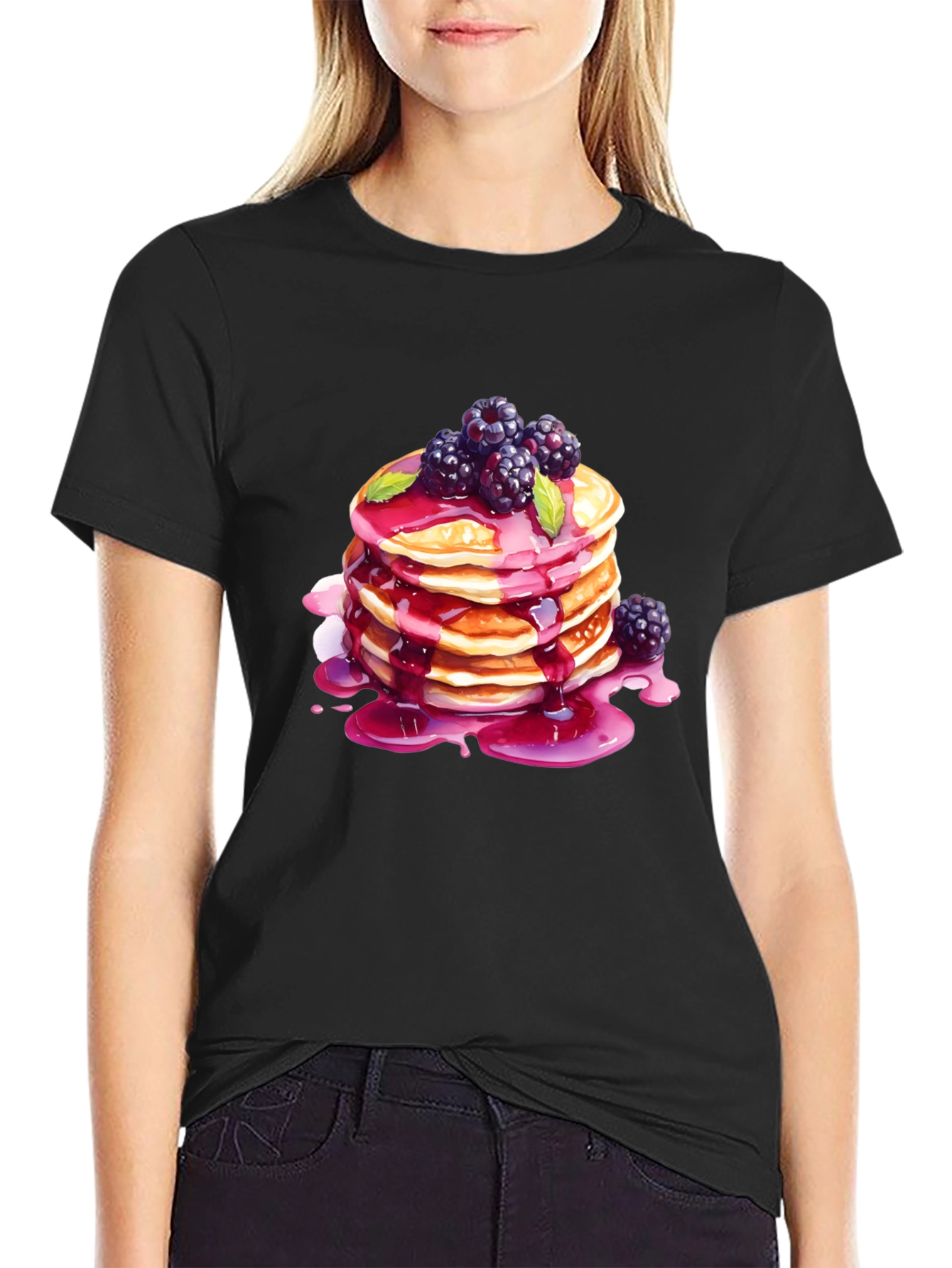 Pancake Stack Graphic T-Shirt