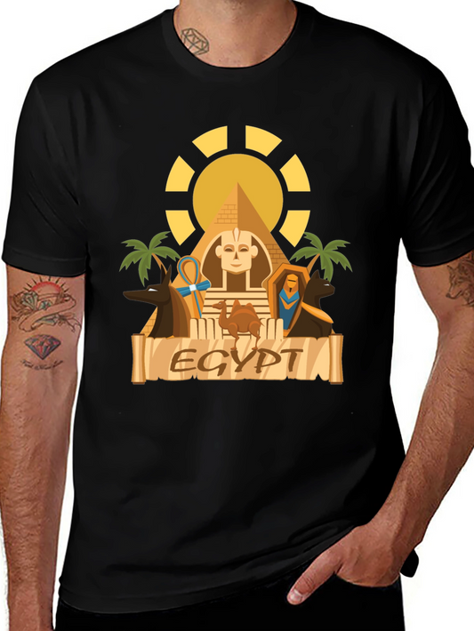 Egypt Graphic T-Shirt - Black Cotton Tee