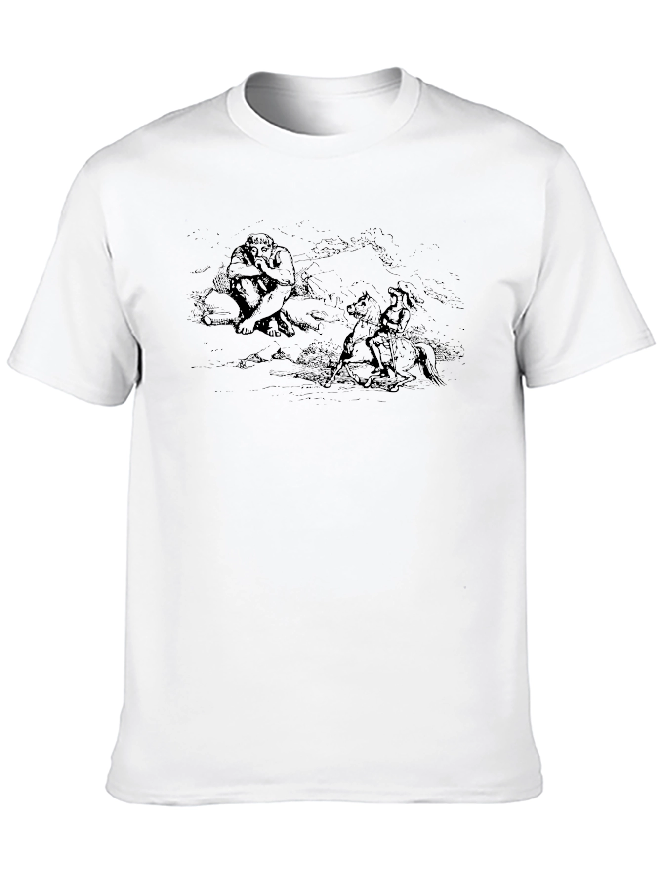 Philosophical T-Shirt: Black Tee with Existential Artwork