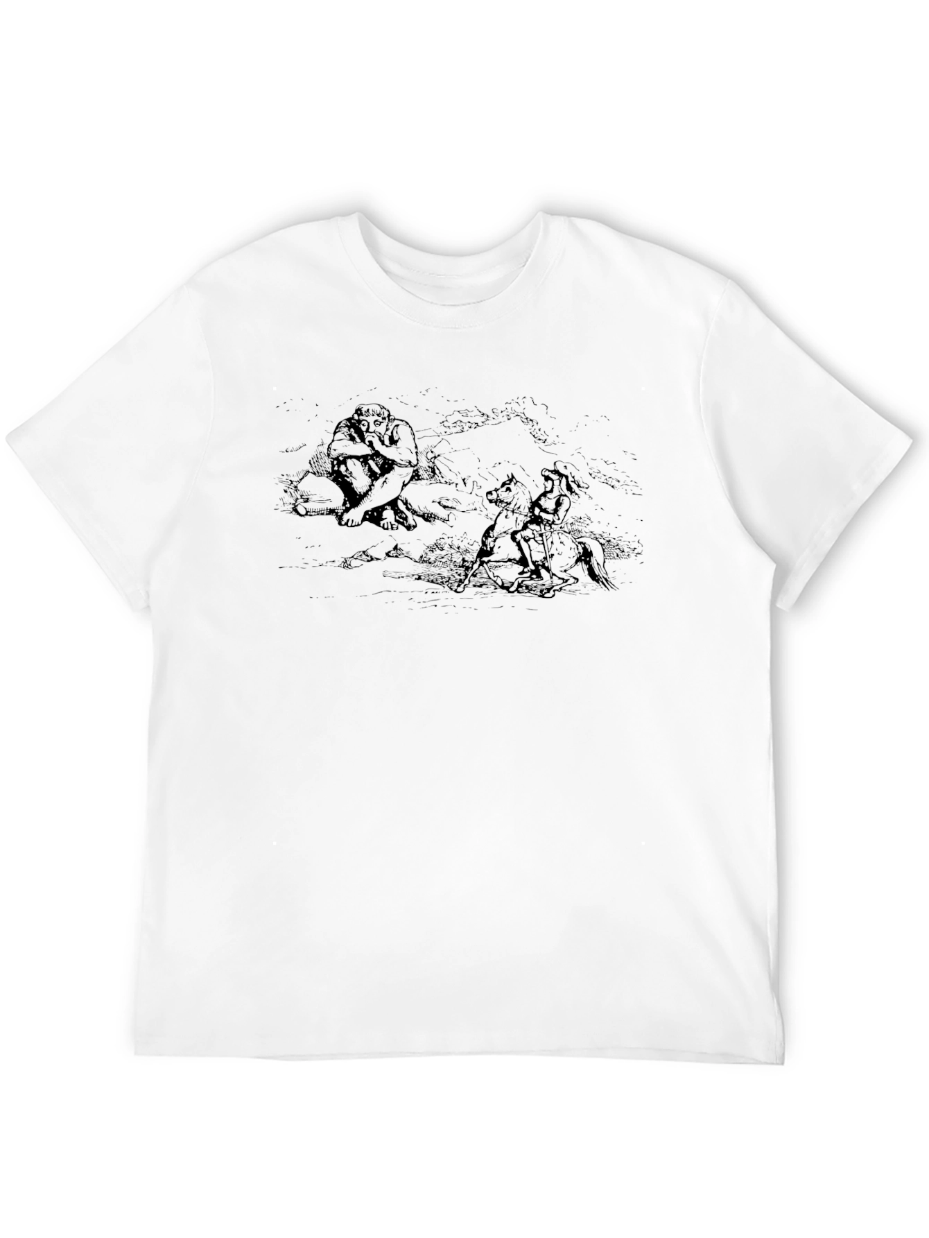 Philosophical T-Shirt: Black Tee with Existential Artwork