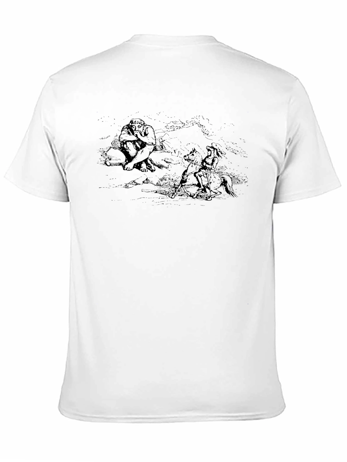 Philosophical T-Shirt: Black Tee with Existential Artwork
