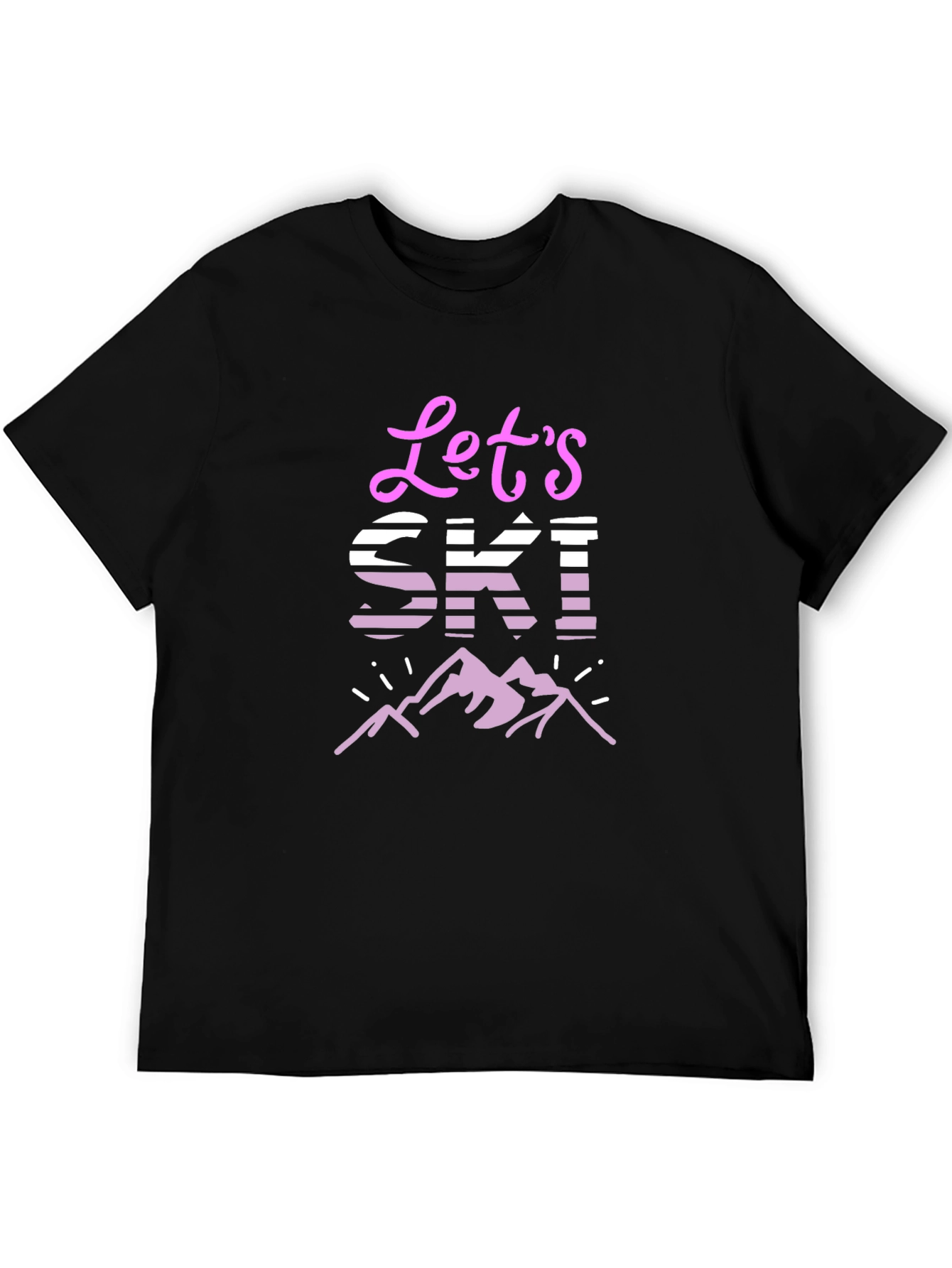 Lets Ski! Graphic Tee - Mountain Adventure T-Shirt