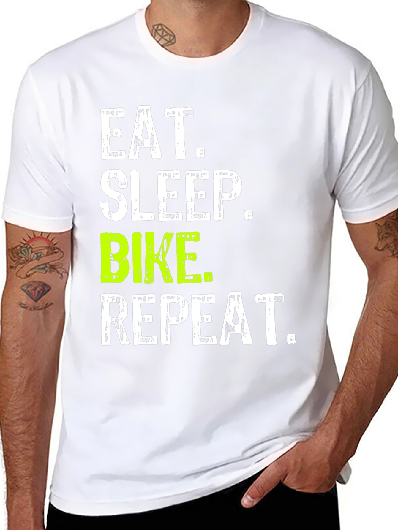 Eat Sleep Bike Repeat T-Shirt - Biker Tee