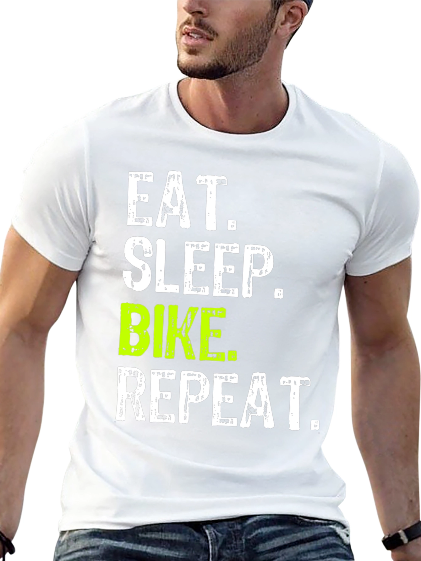 Eat Sleep Bike Repeat T-Shirt - Biker Tee