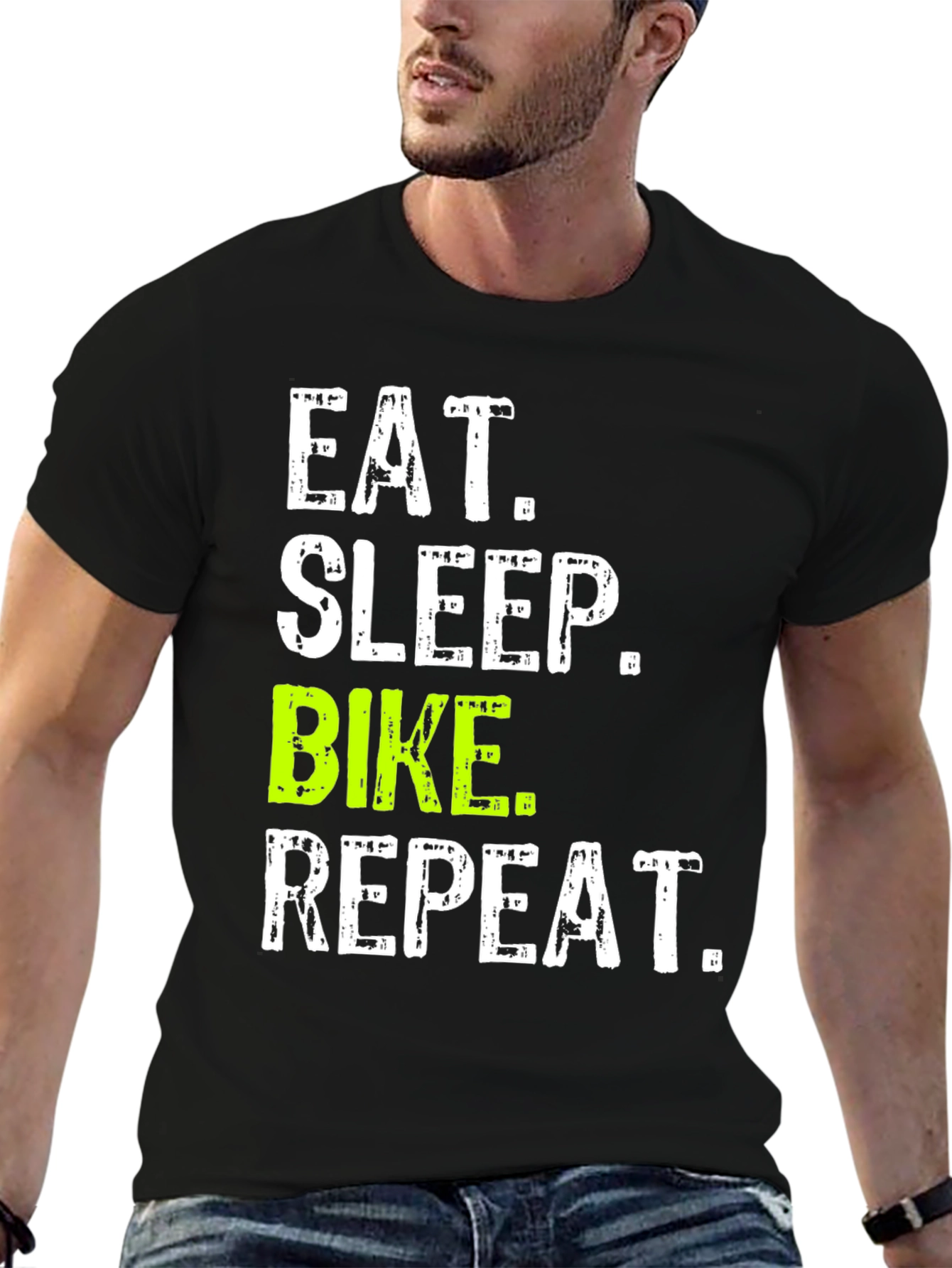 Eat Sleep Bike Repeat T-Shirt - Biker Tee