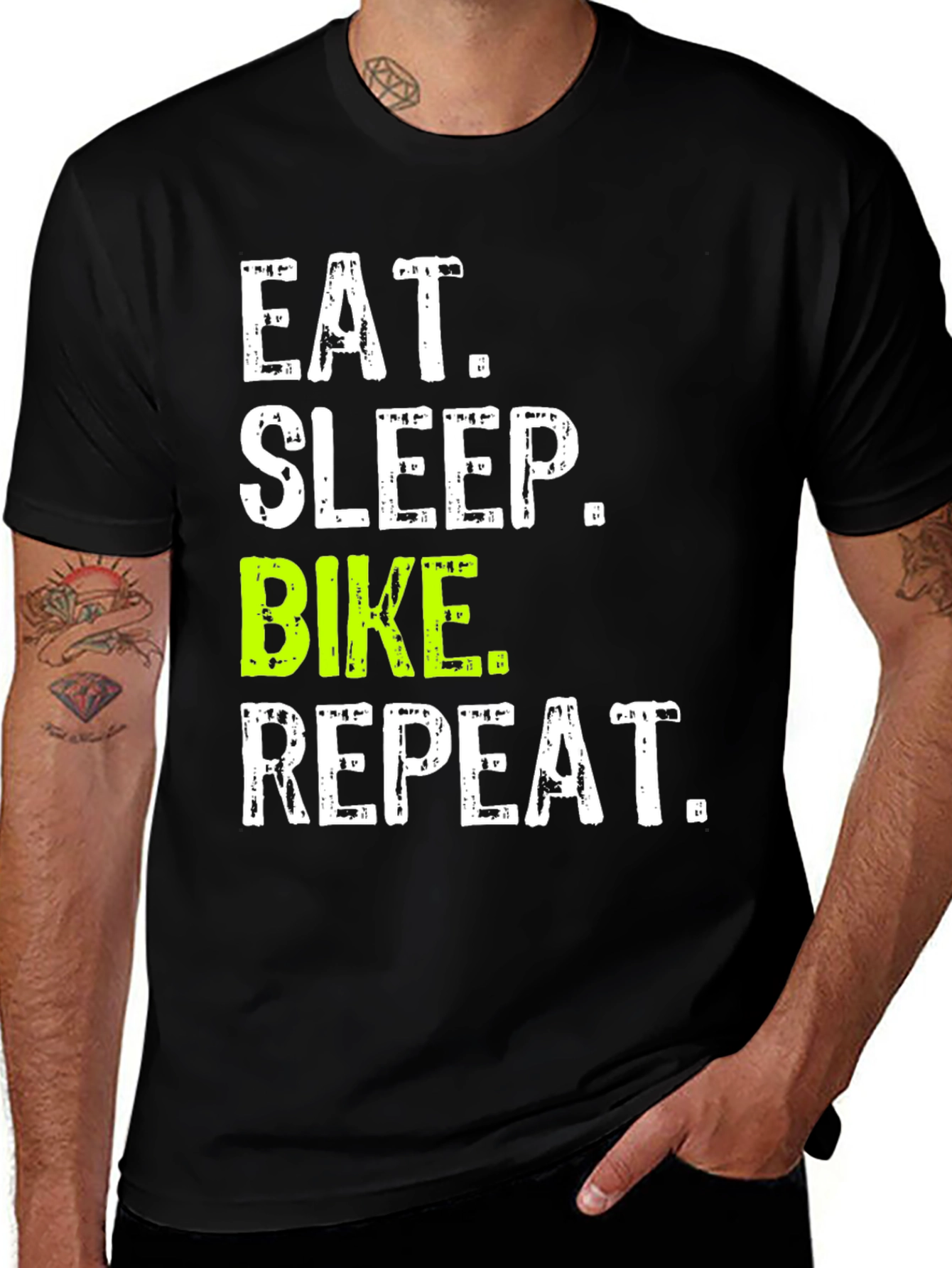 Eat Sleep Bike Repeat T-Shirt - Biker Tee