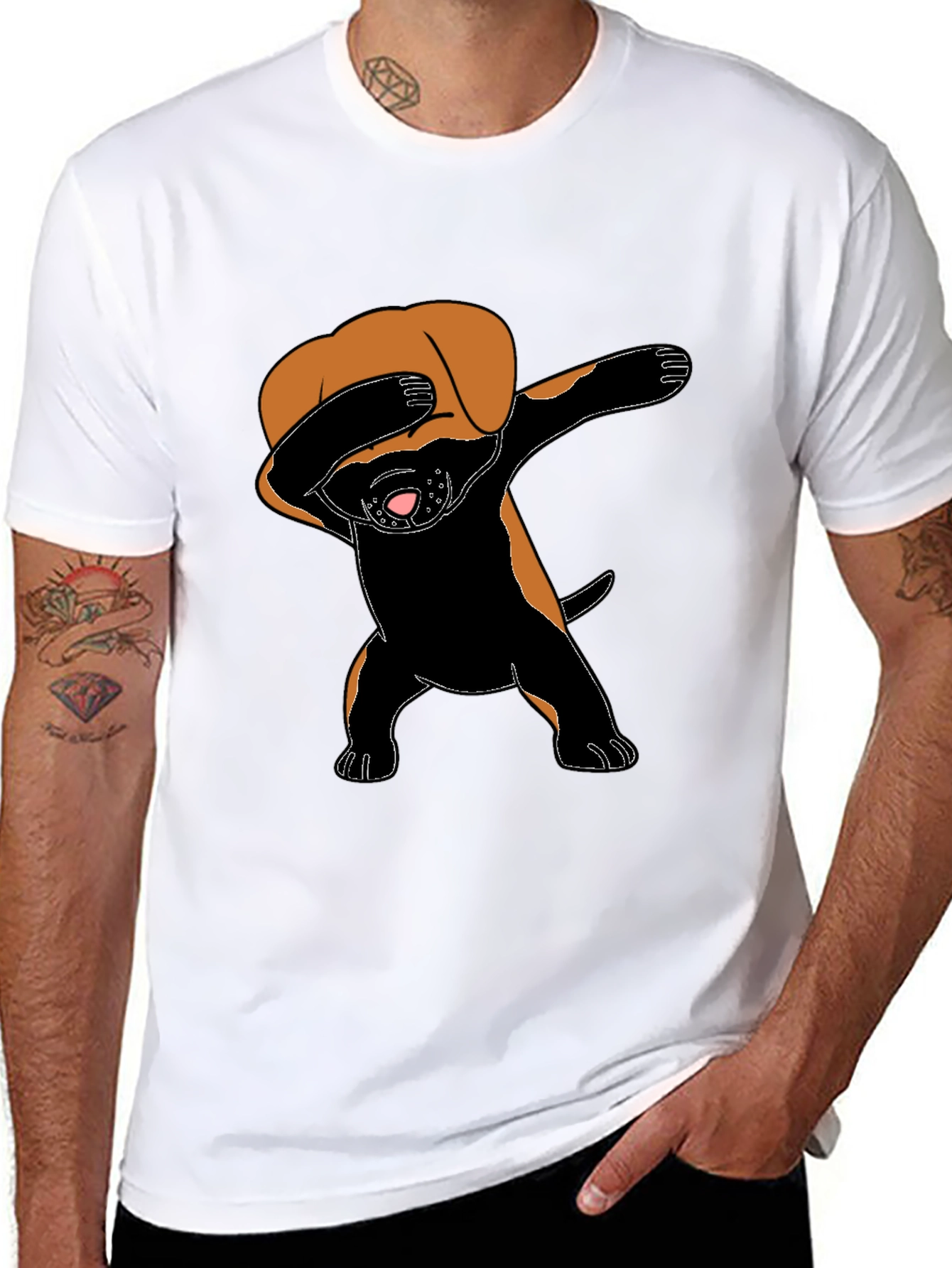 Dabbing Dog Graphic Tee - Trendy & Fun!