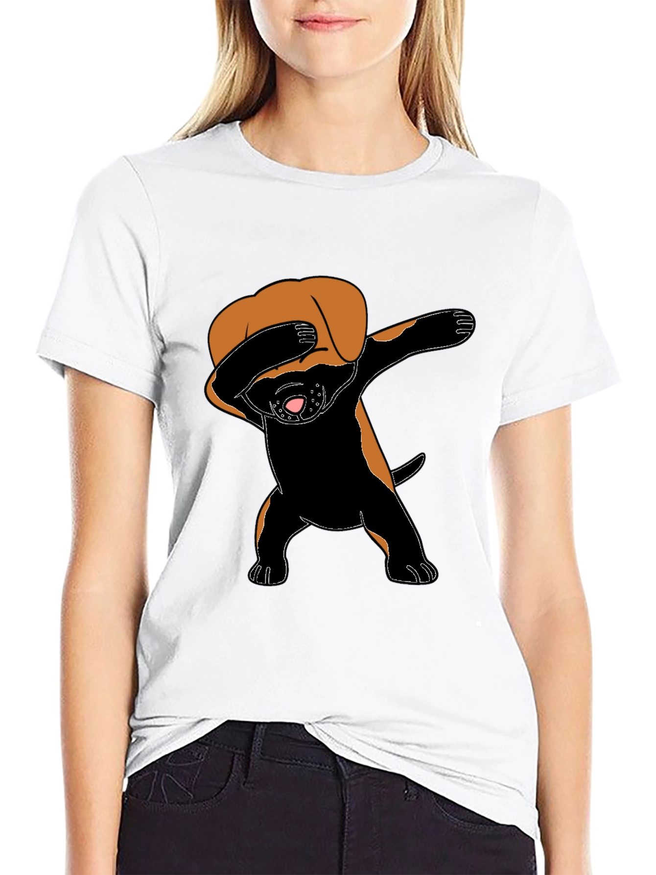 Dabbing Dog Graphic Tee - Trendy & Fun!