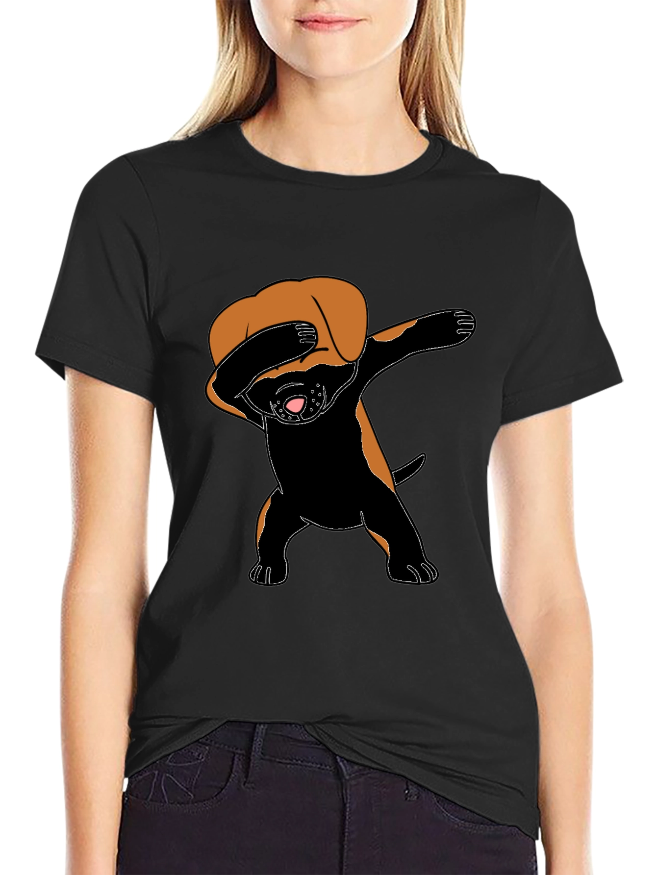 Dabbing Dog Graphic Tee - Trendy & Fun!