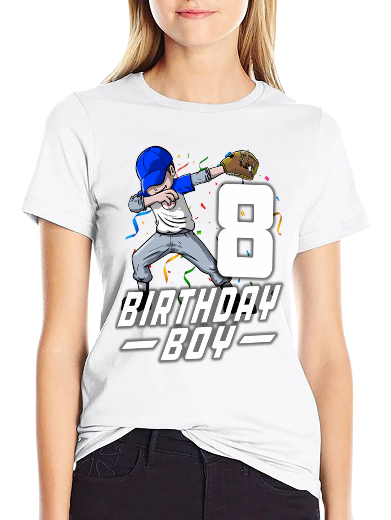 Birthday Boy Baseball 8th Birthday T-Shirt