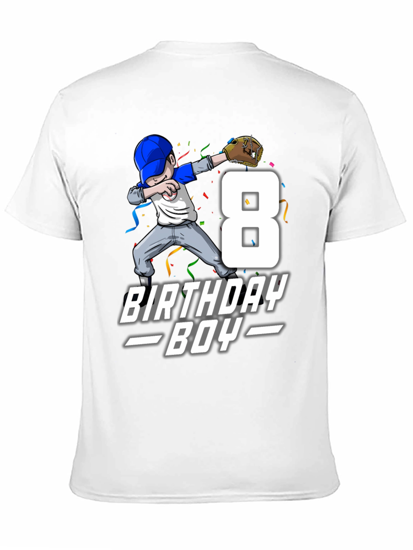 Birthday Boy Baseball 8th Birthday T-Shirt