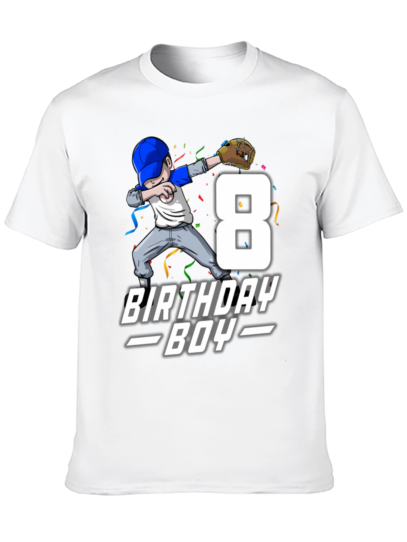 Birthday Boy Baseball 8th Birthday T-Shirt