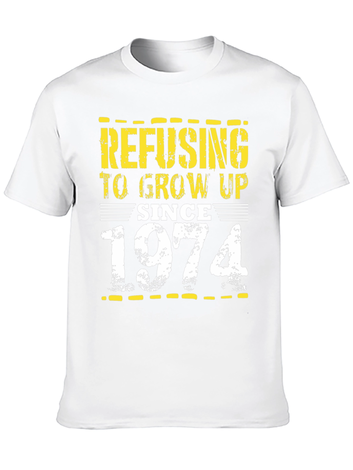 Refusing to Grow Up Since 1974 Black Tee