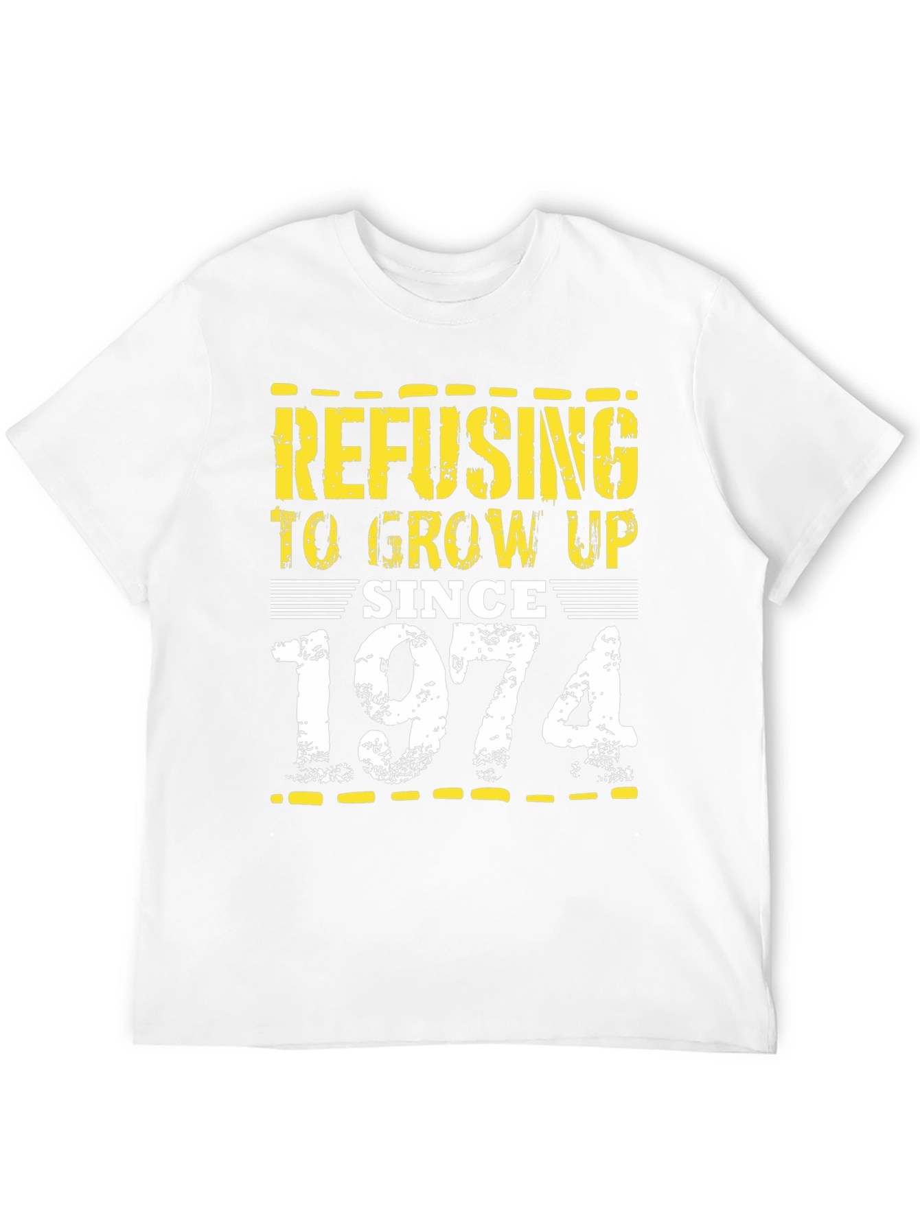 Refusing to Grow Up Since 1974 Black Tee