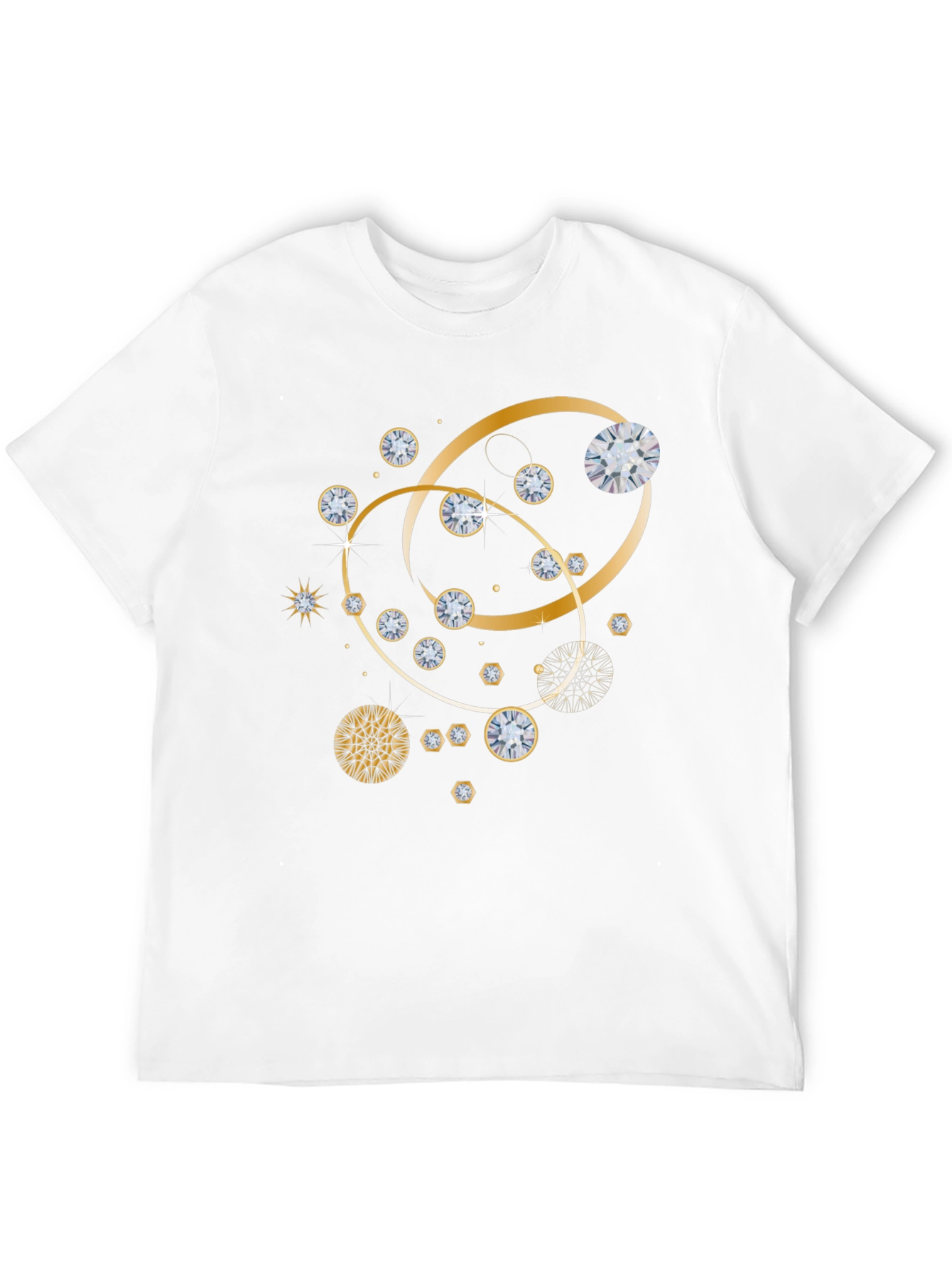 Diamond & Gold Pattern T-Shirt