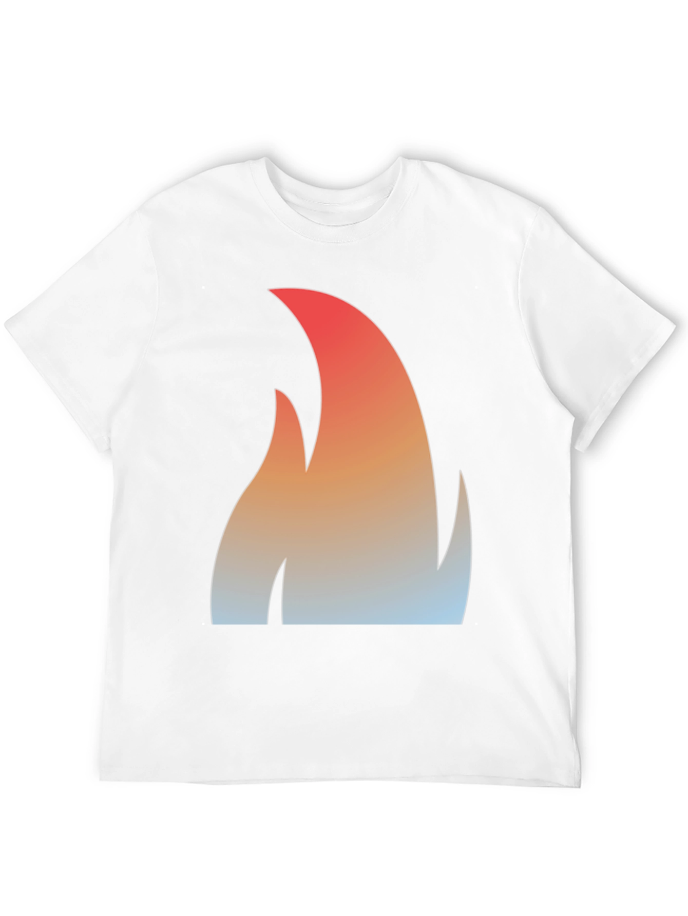 Flame Gradient Graphic Tee - Black
