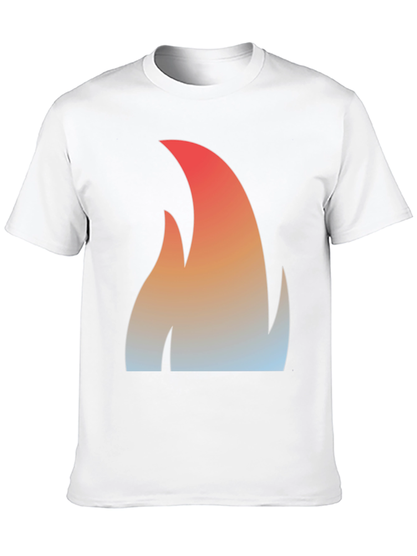 Flame Gradient Graphic Tee - Black